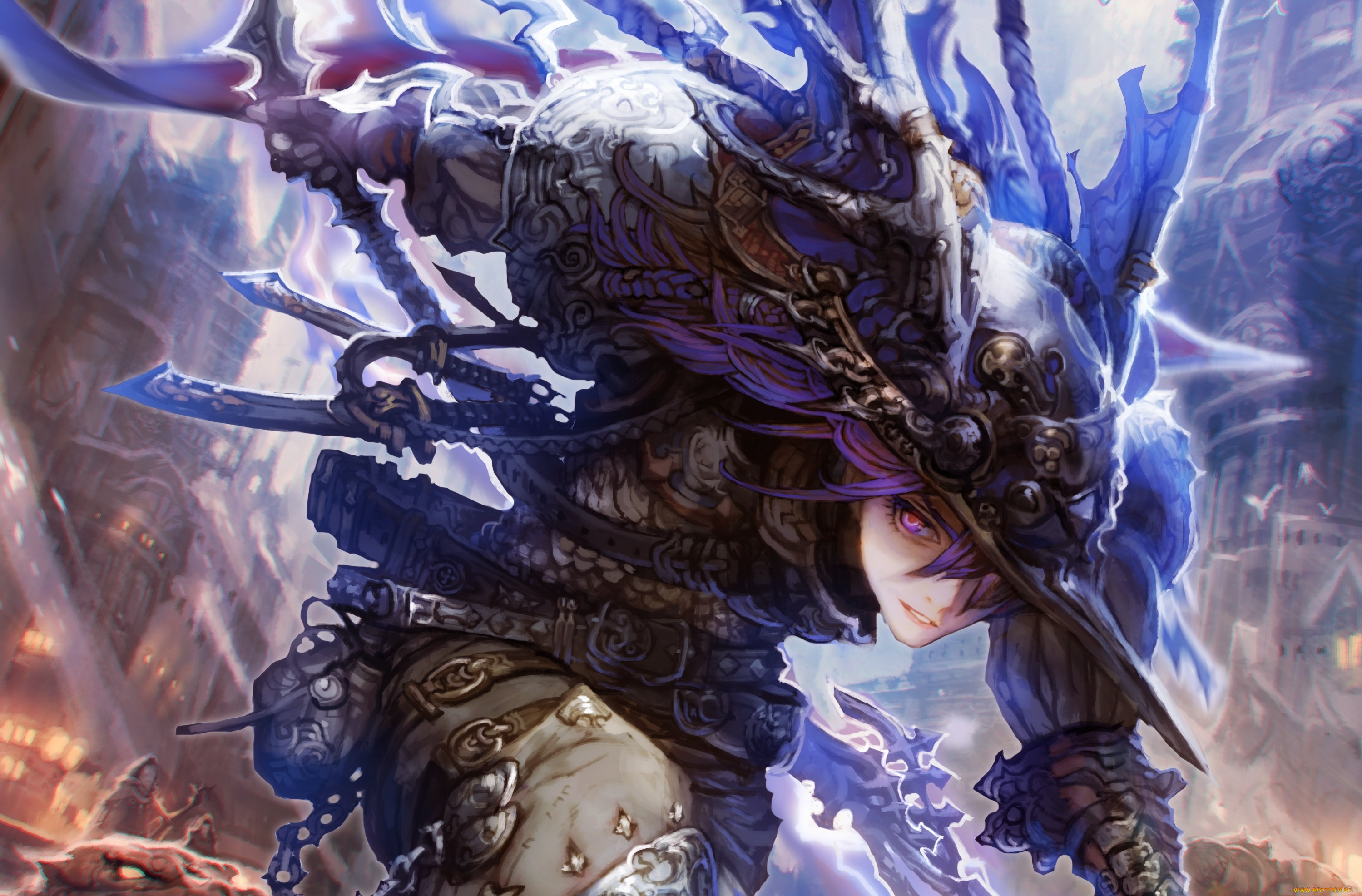 фэнтези, девушки, fantasy, art, арт, доспехи