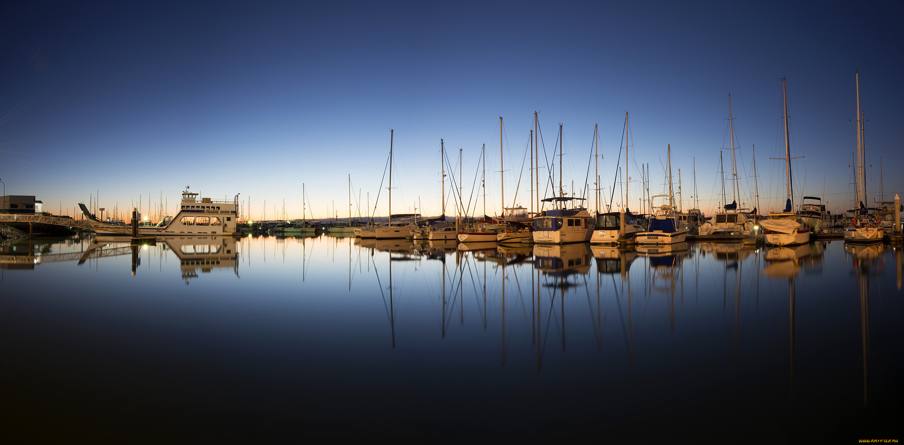 корабли, Яхты, бухта, причал, яхты