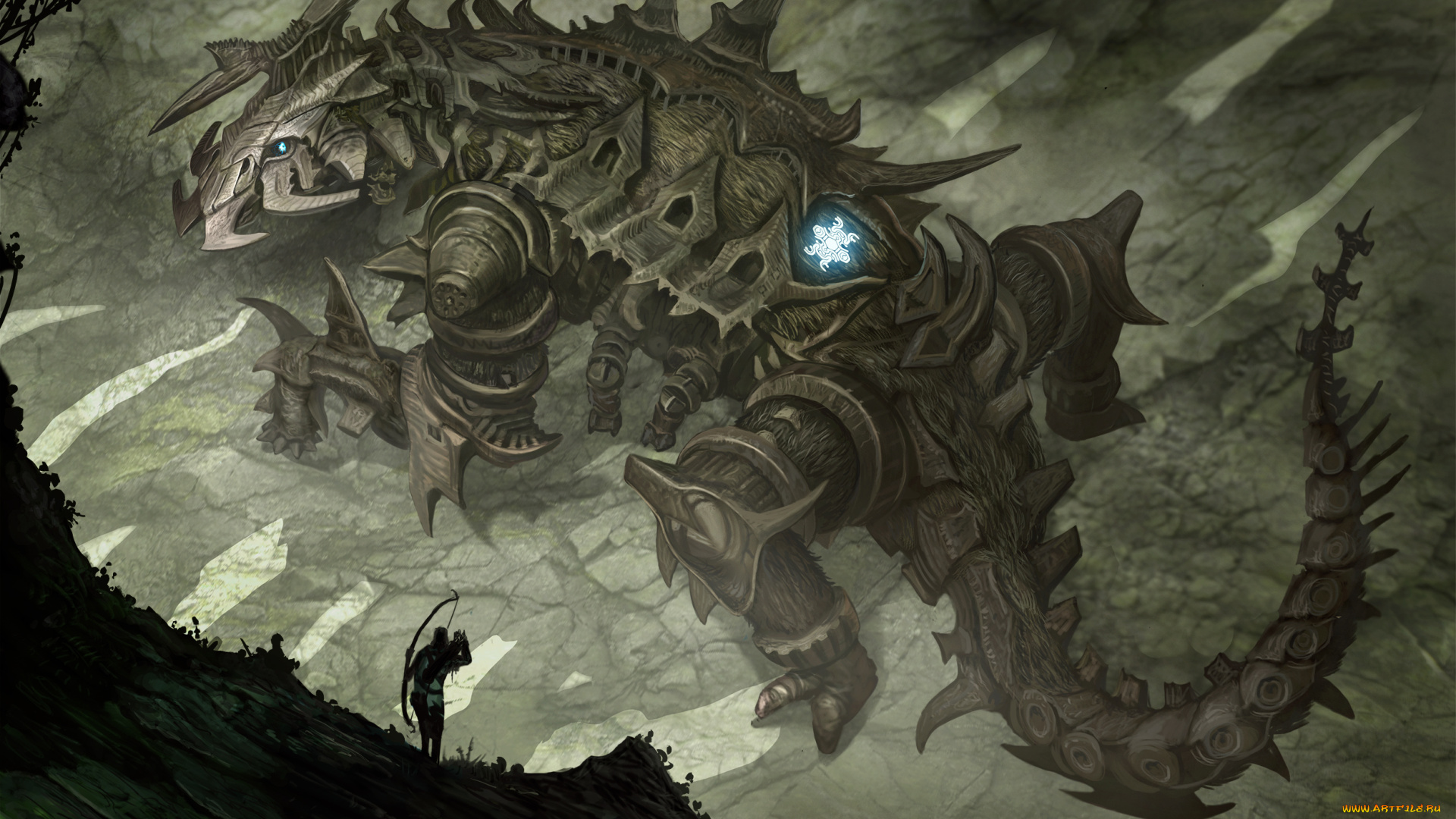 фэнтези, роботы, , киборги, , механизмы, киборг, лучник, cущество