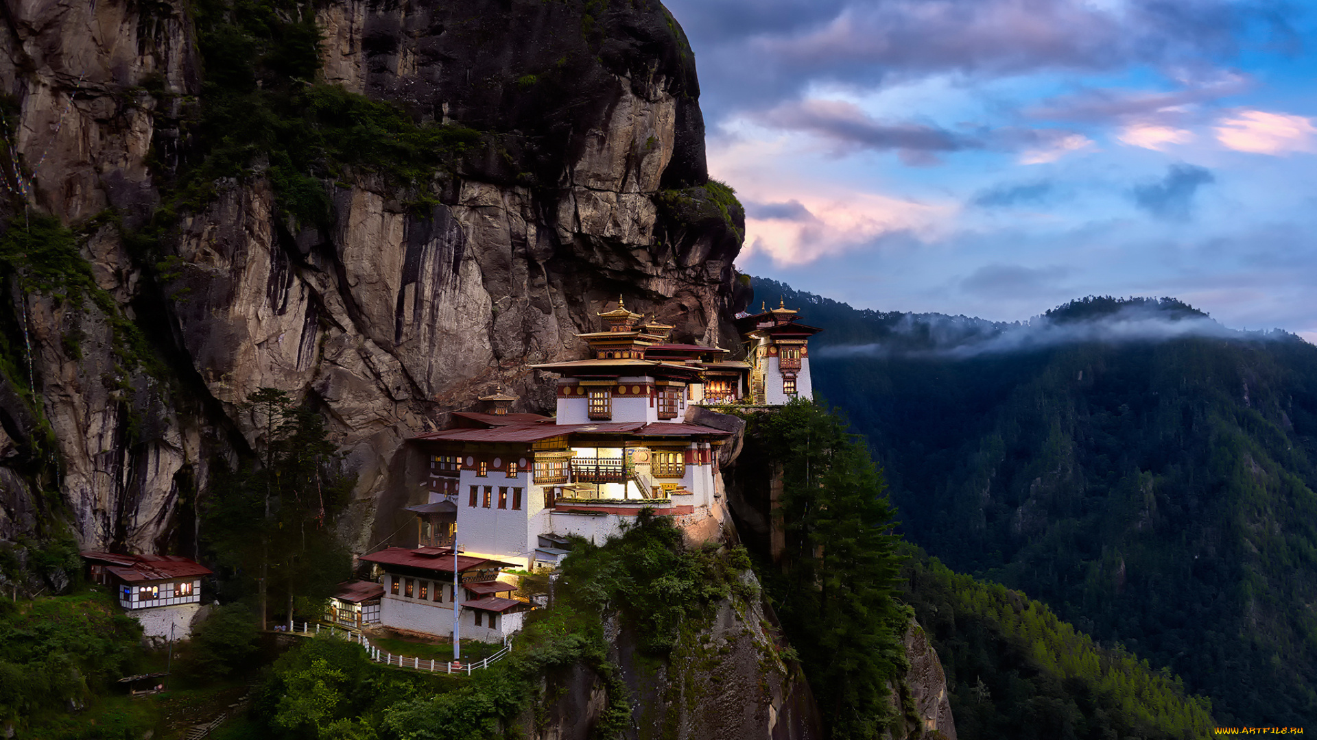 города, -, буддийские, и, другие, храмы, dragons, breath, монастырь, горы, азия