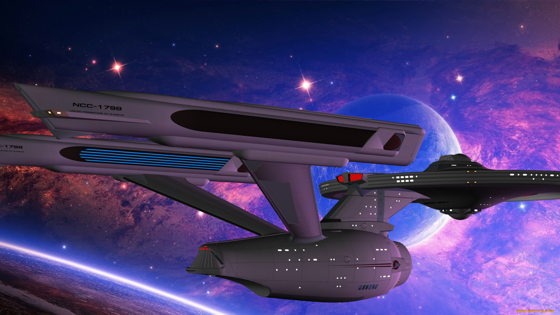 космос, арт, космический, корабль, полет, вселенная