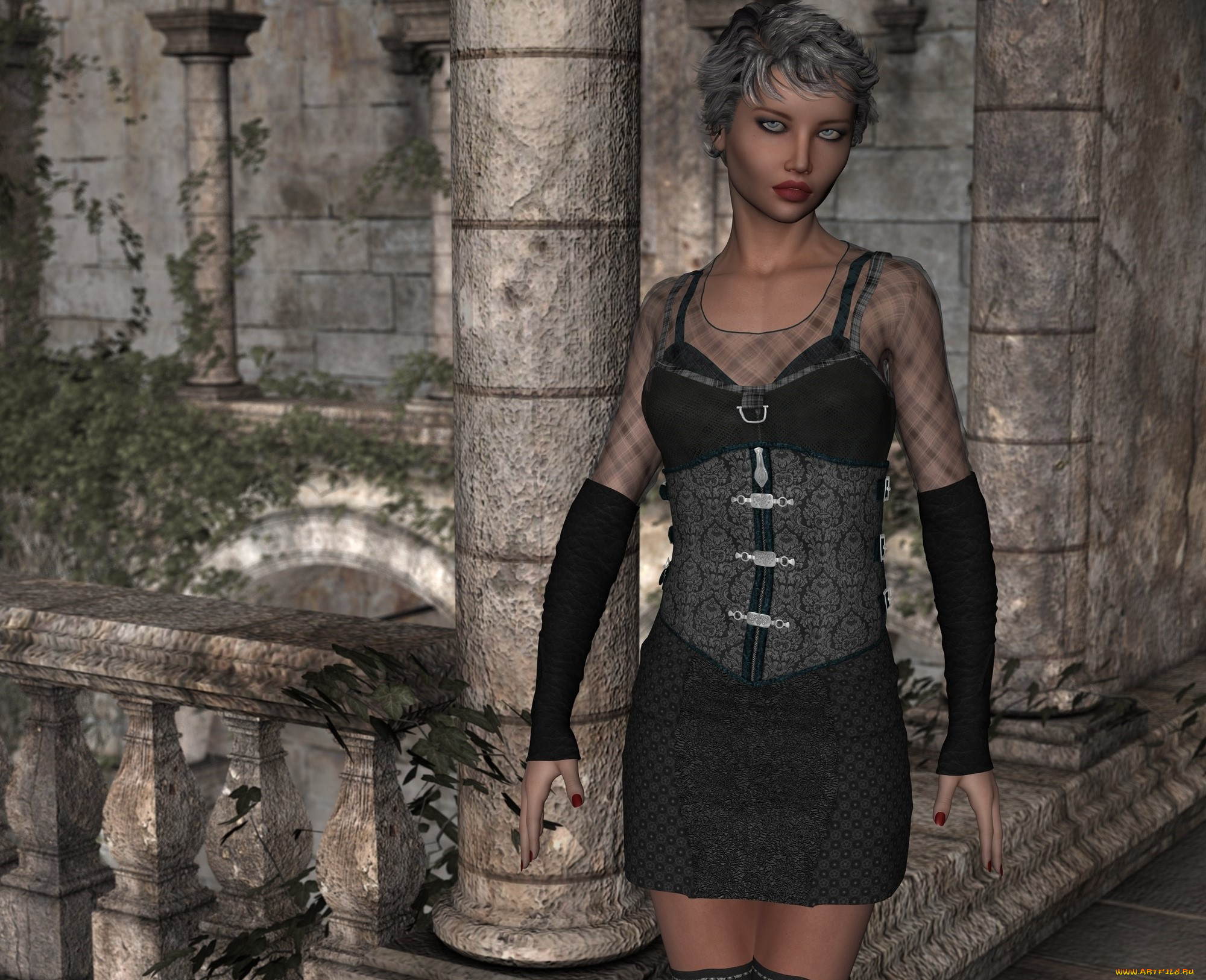 3д, графика, люди, , people, девушка, взгляд, фон