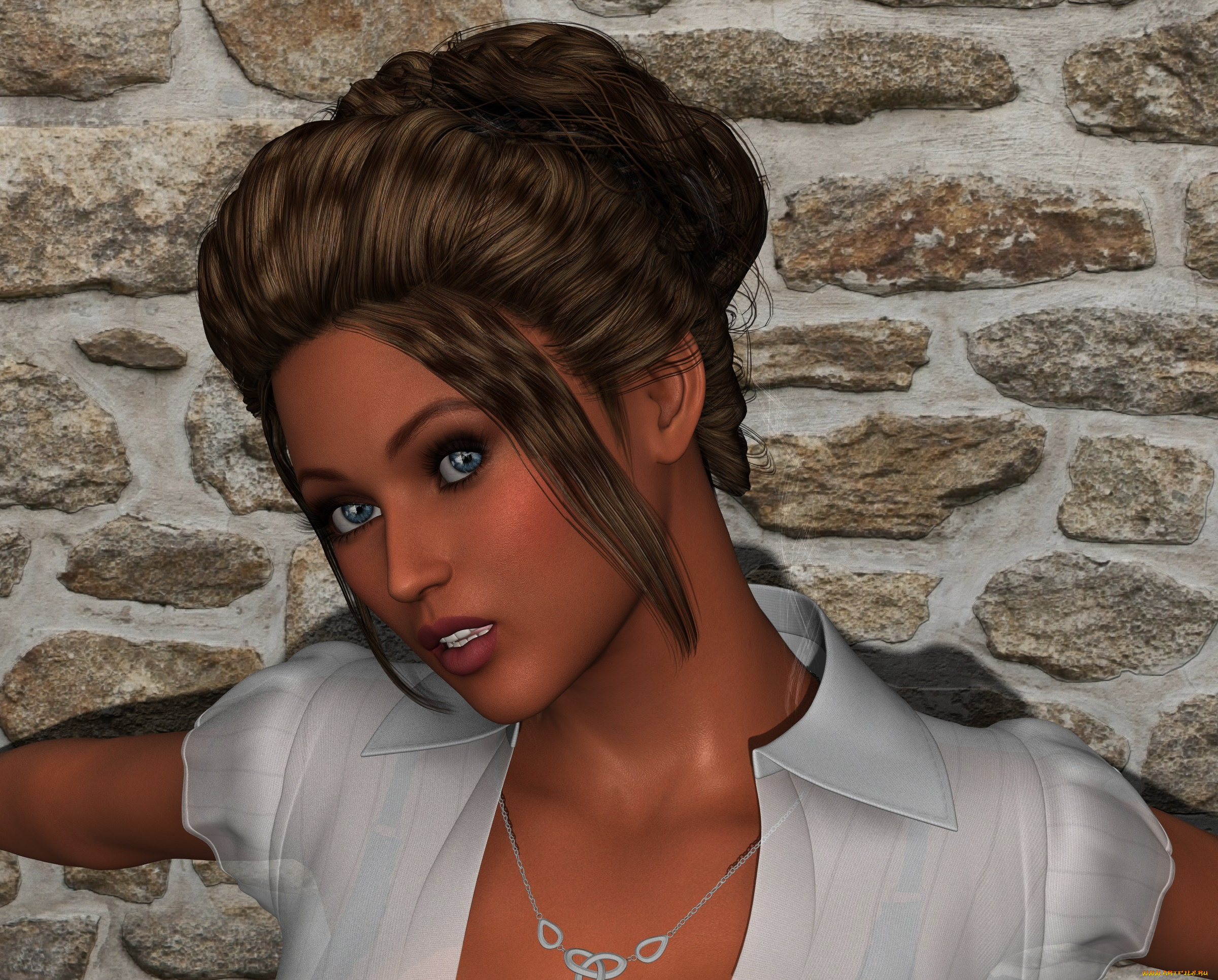 3д, графика, портрет, , portraits, фон, взгляд, девушка