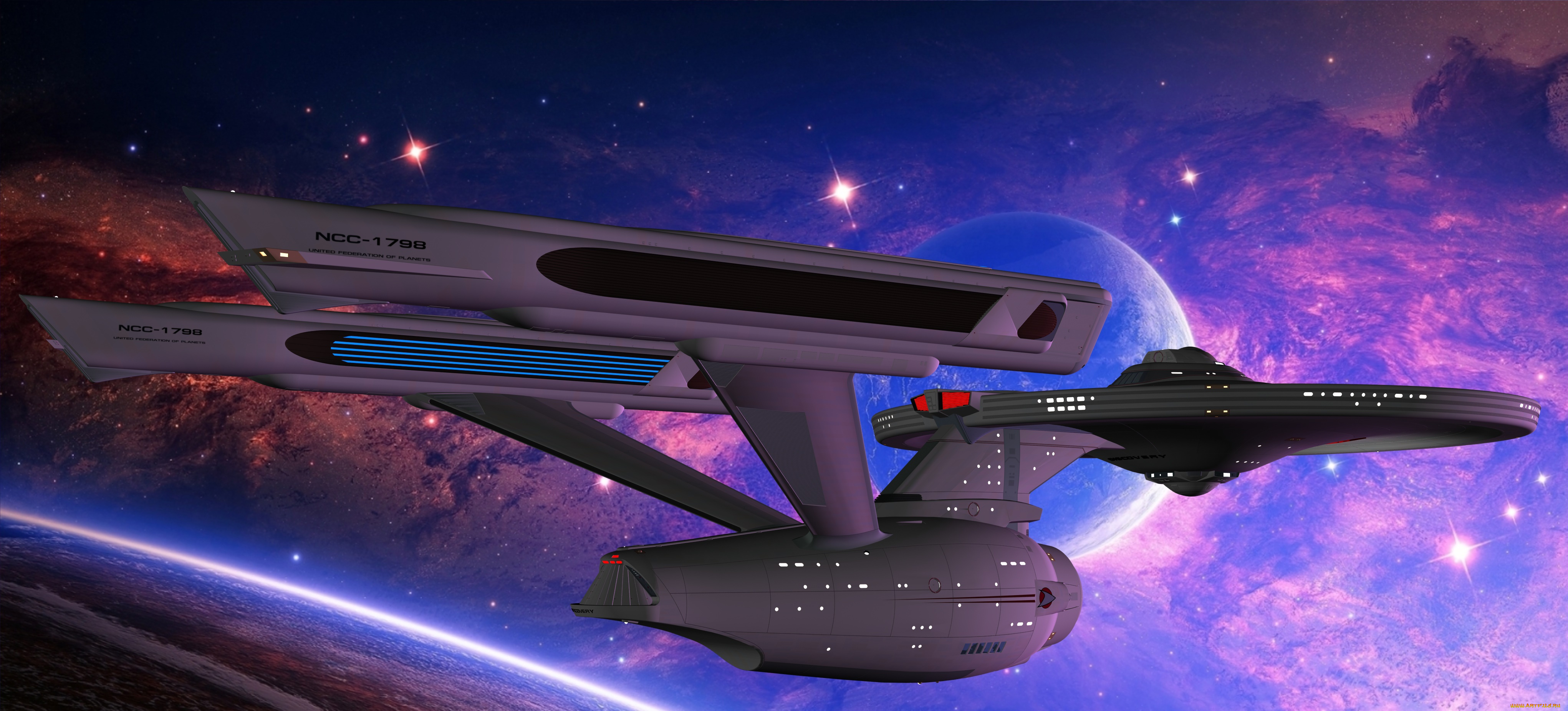 космос, арт, космический, корабль, полет, вселенная