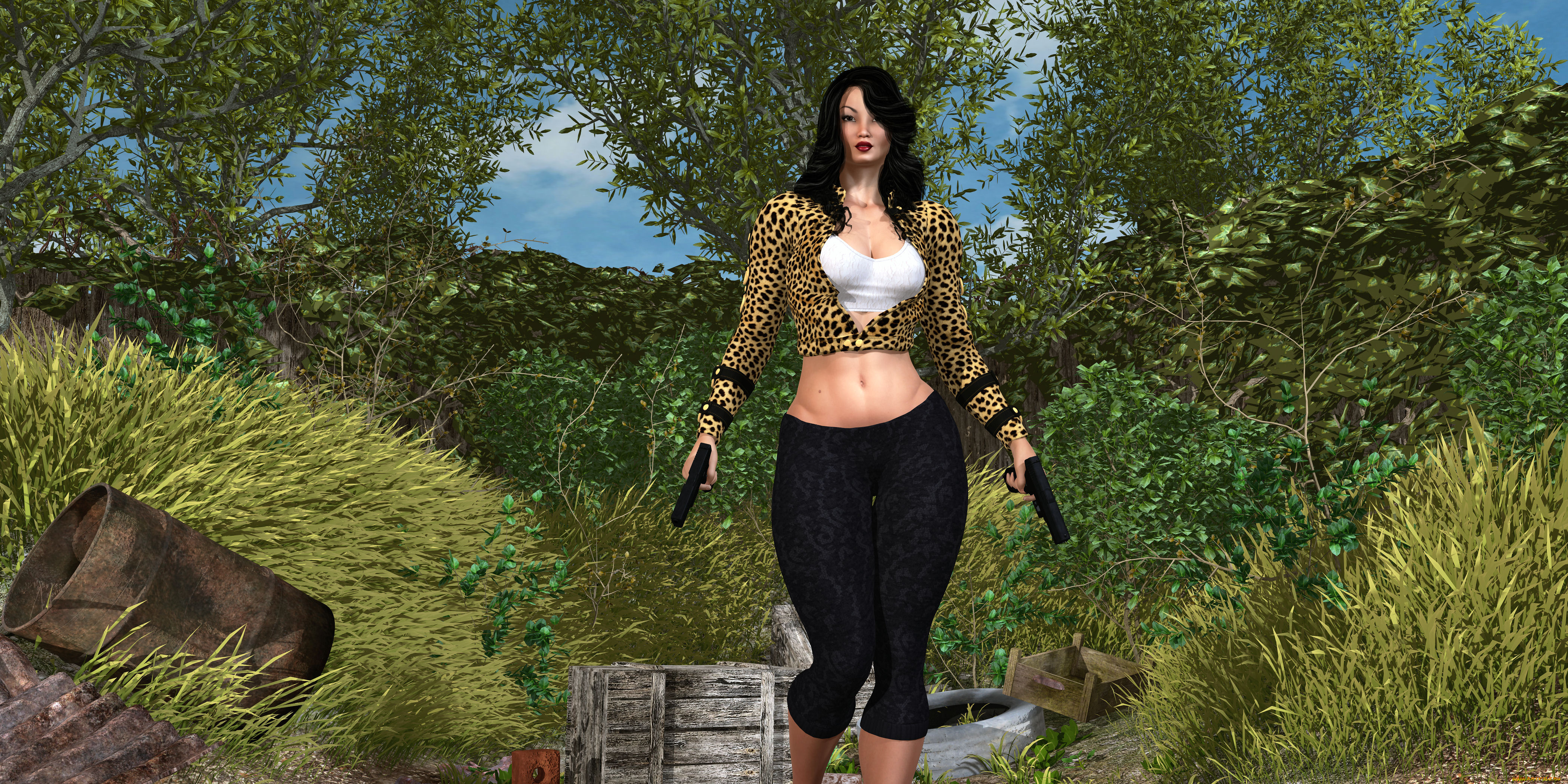 3д, графика, фантазия, , fantasy, оружие, взгляд, фон, девушка