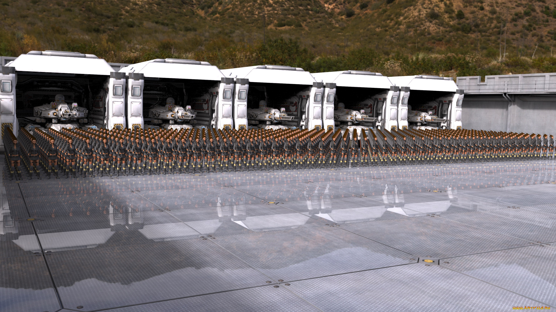 3д, графика, армия, , military, оружие, фон, взгляд, девушки