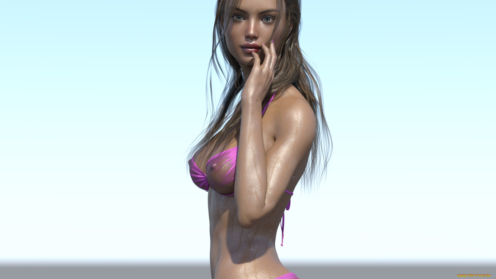 3д, графика, люди, , people, фон, взгляд, девушка