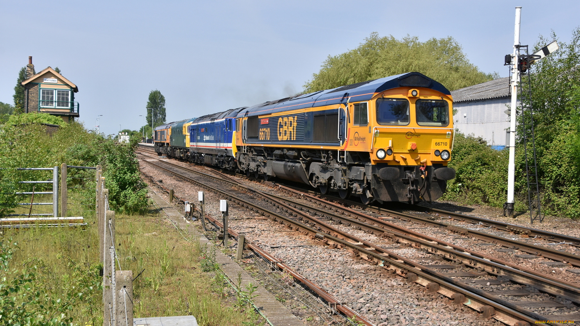 техника, поезда, рельсы, локомотив, состав