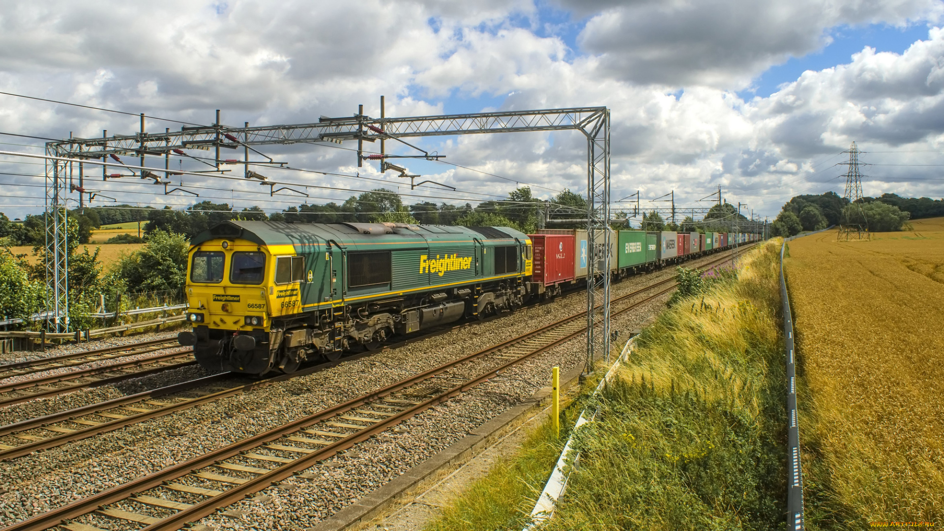 техника, поезда, состав, рельсы, локомотив