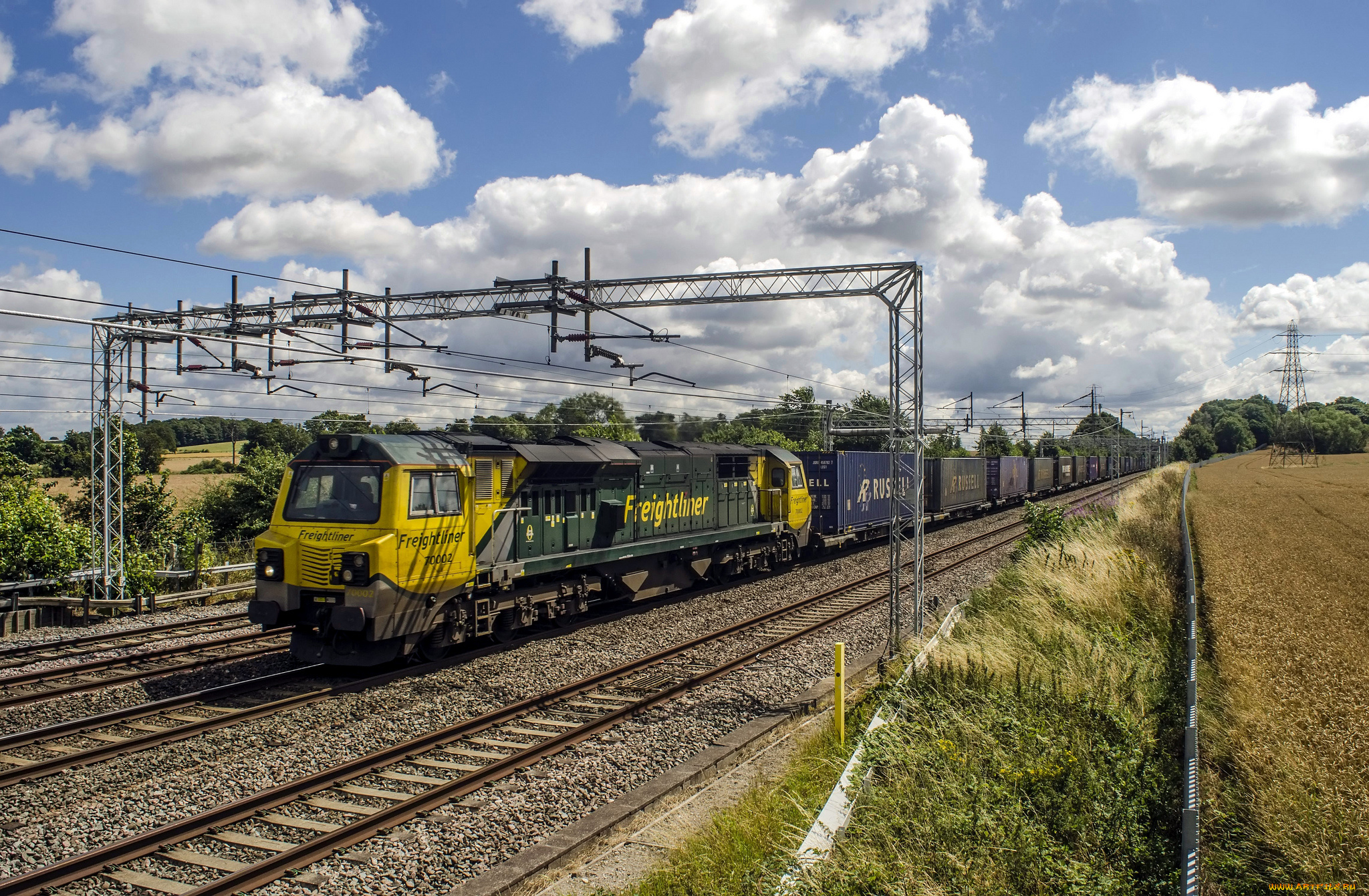 техника, поезда, состав, локомотив, рельсы