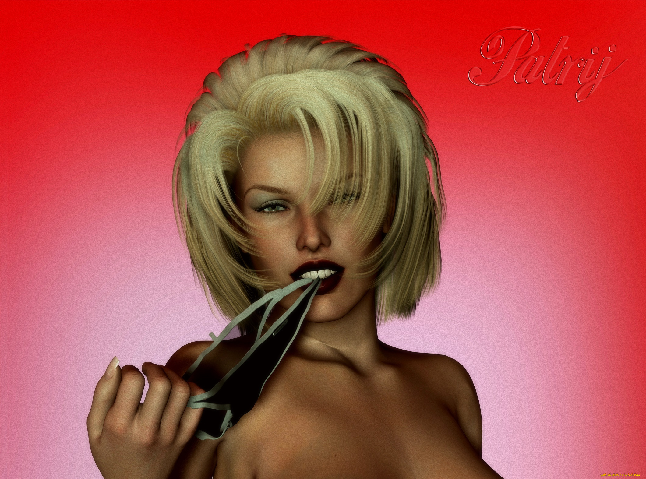 3д, графика, портрет, , portraits, взгляд, девушка, фон