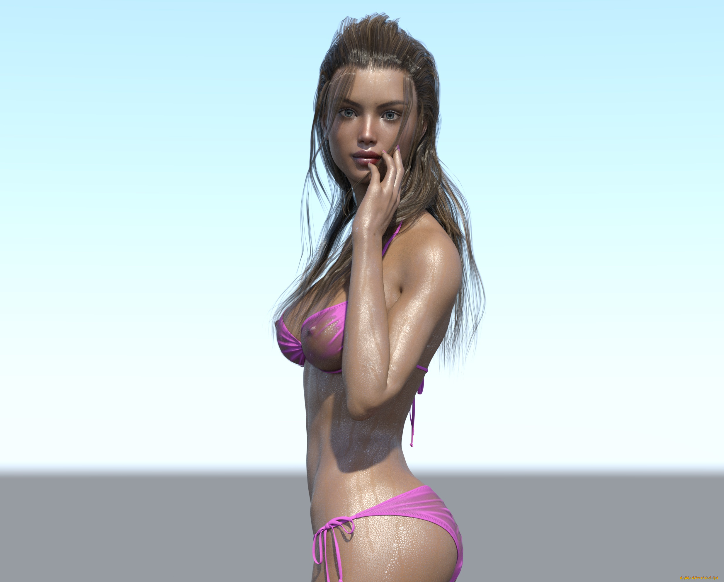 3д, графика, люди, , people, фон, взгляд, девушка