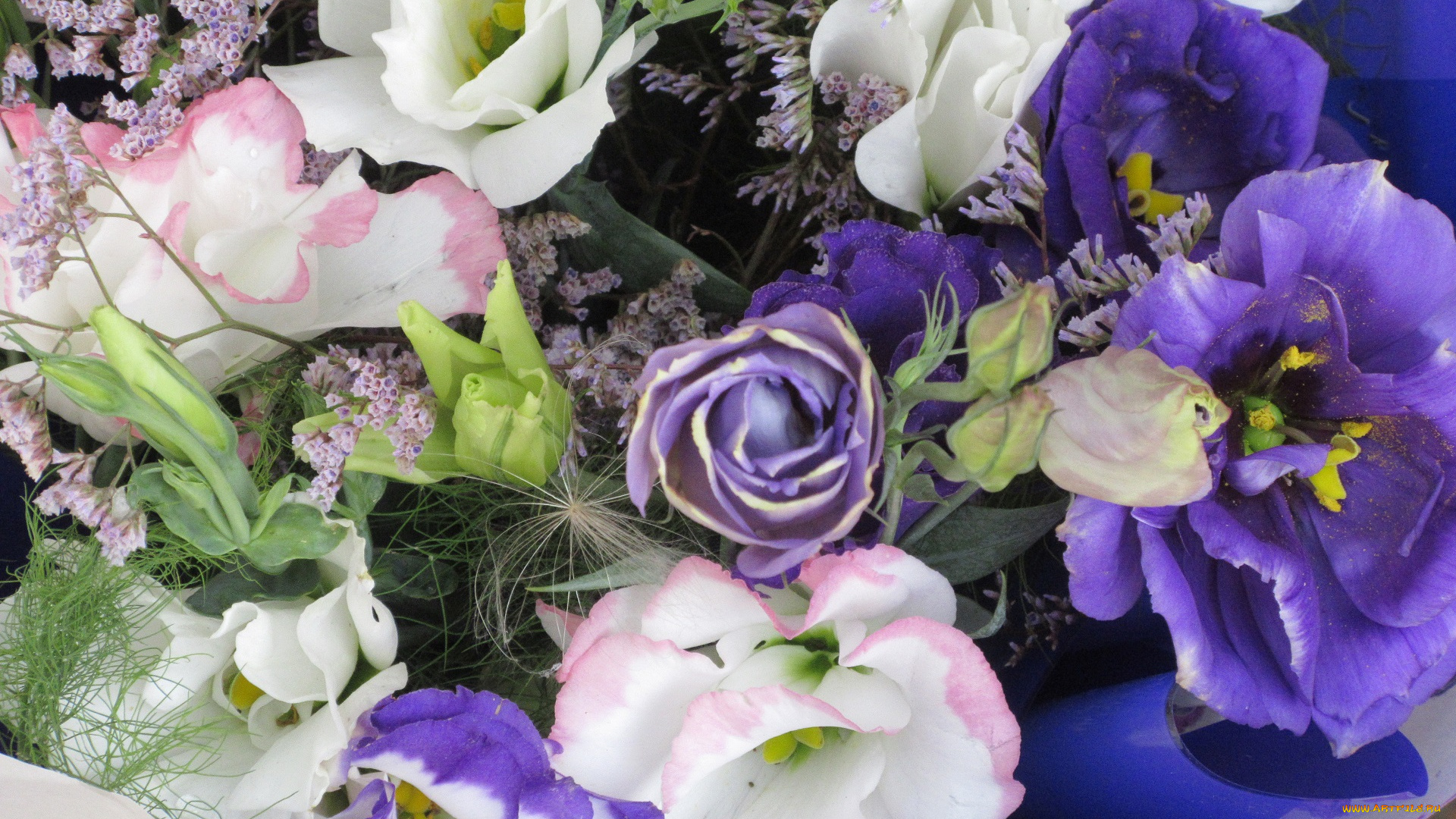 цветы, эустома, букет