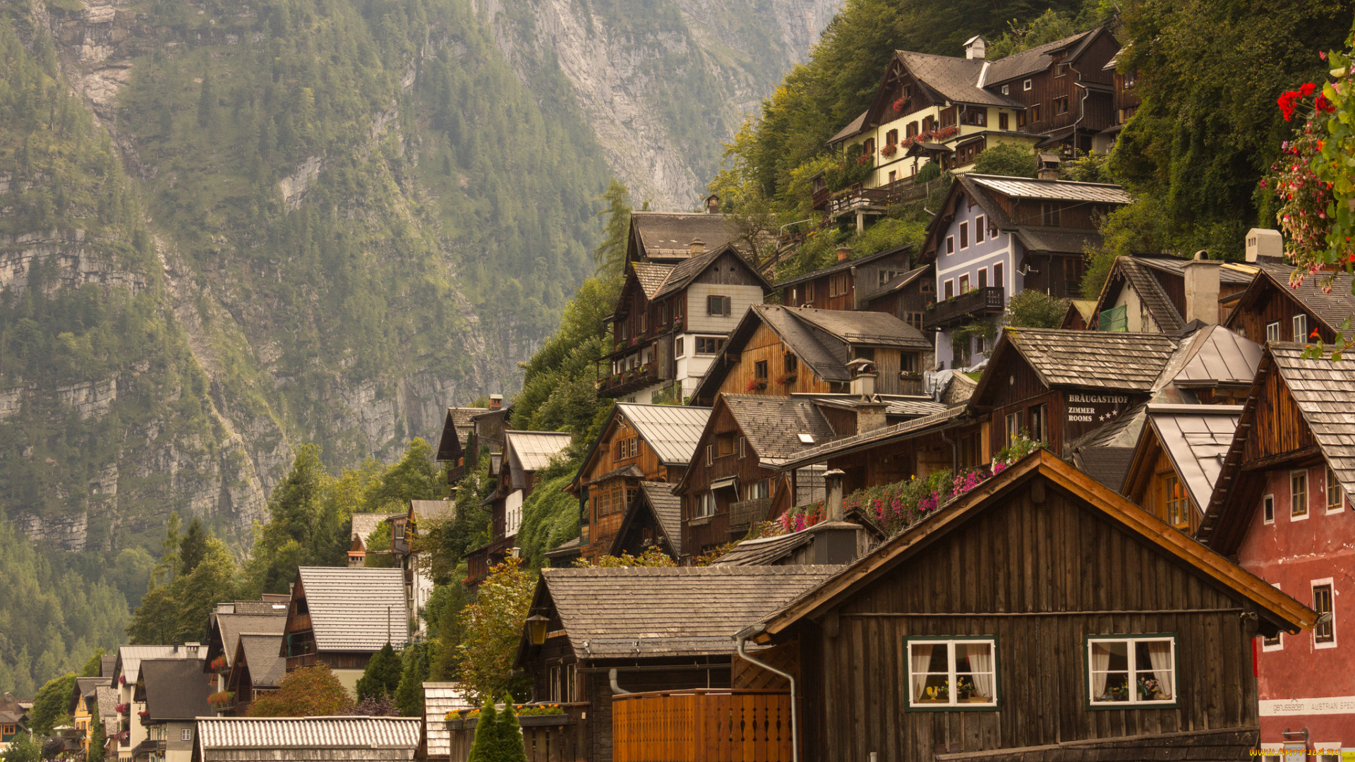 города, -, панорамы, домики