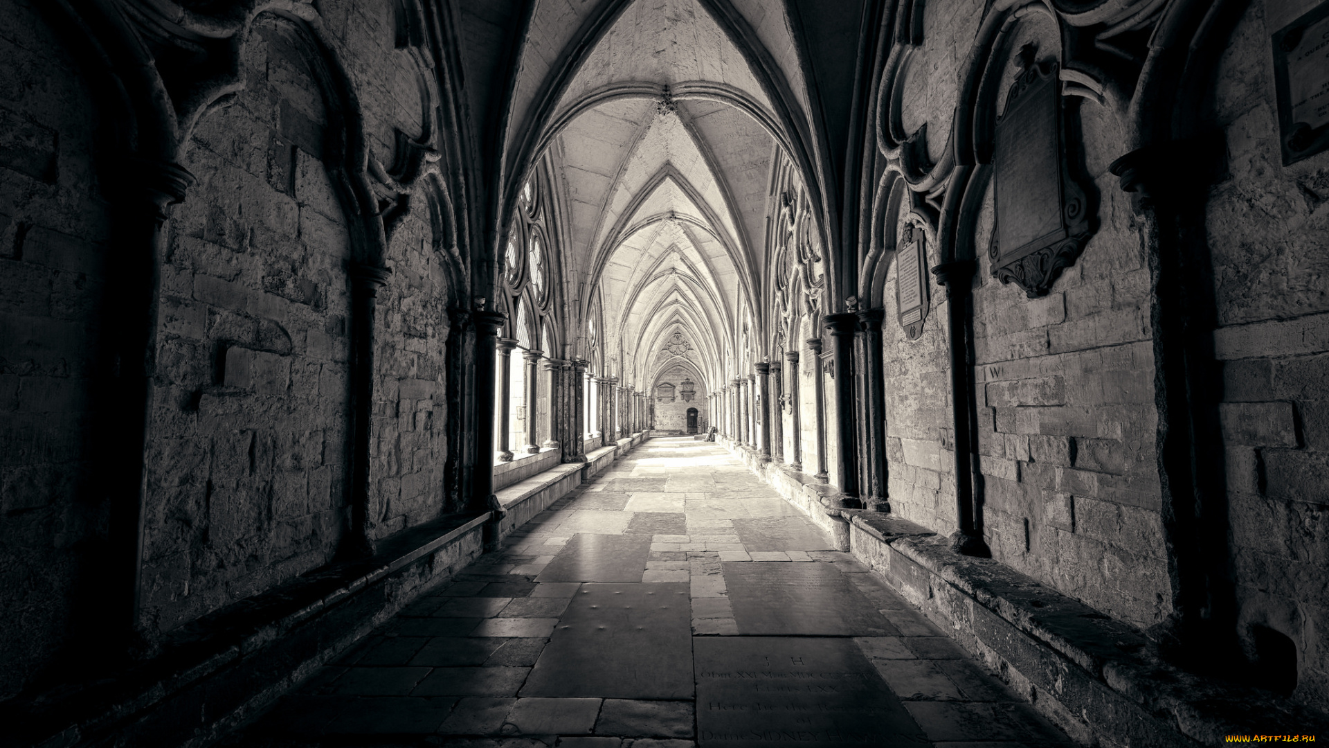 интерьер, убранство, , роспись, храма, коридор