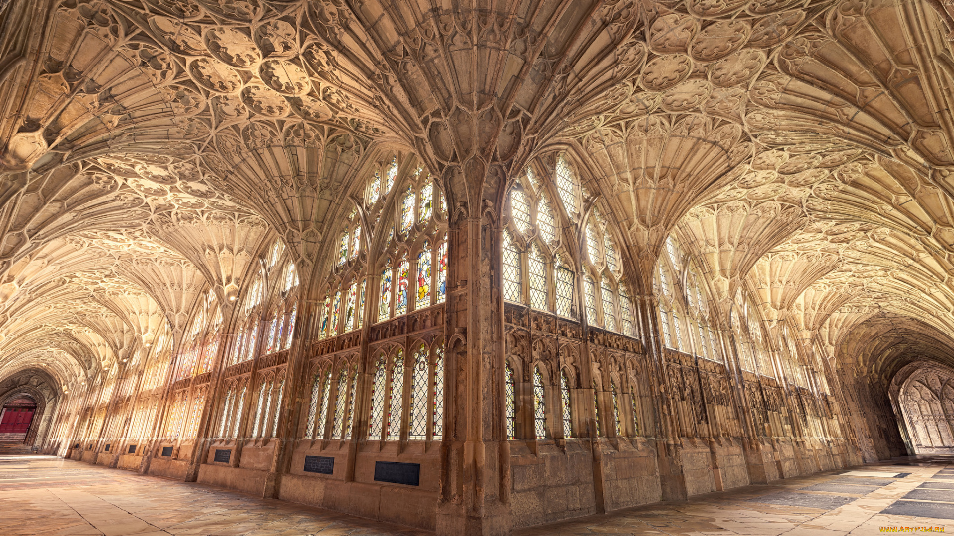 интерьер, убранство, , роспись, храма, корридор