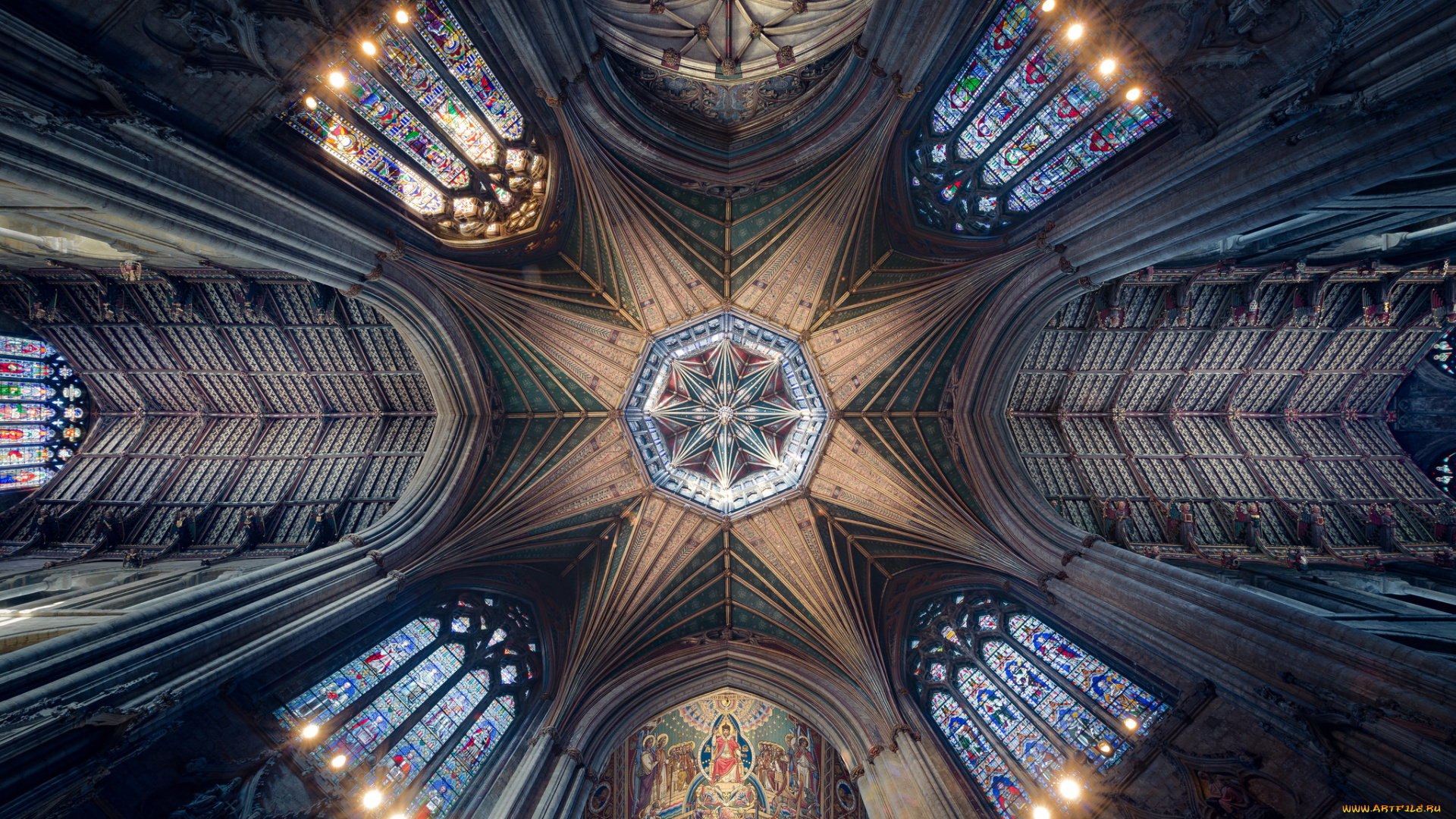 интерьер, убранство, , роспись, храма, потолок