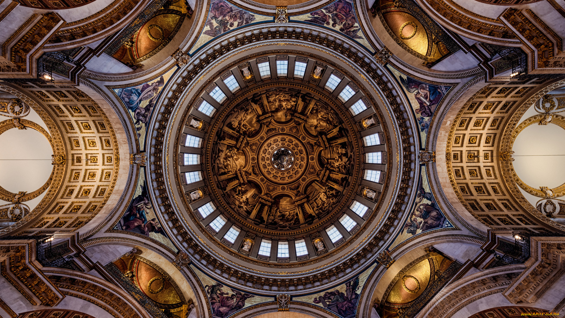 интерьер, убранство, , роспись, храма, потолок