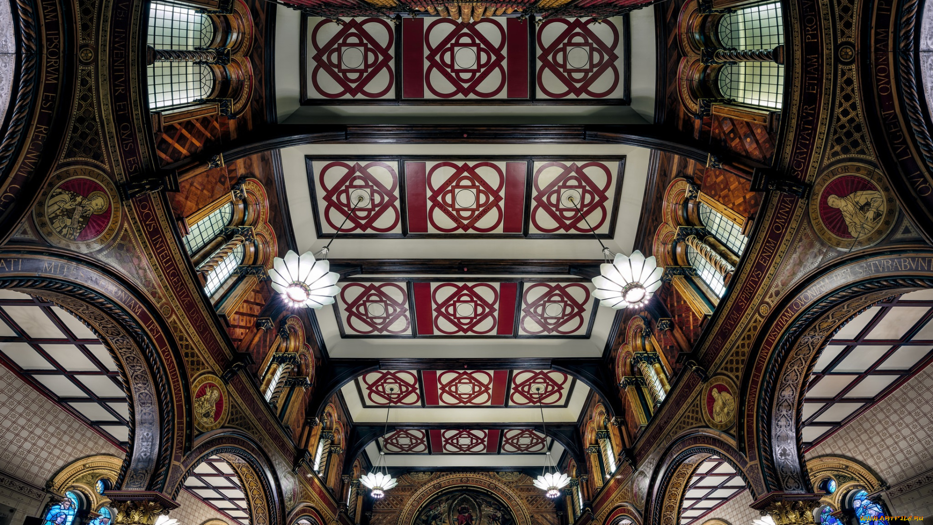 интерьер, убранство, , роспись, храма, потолок