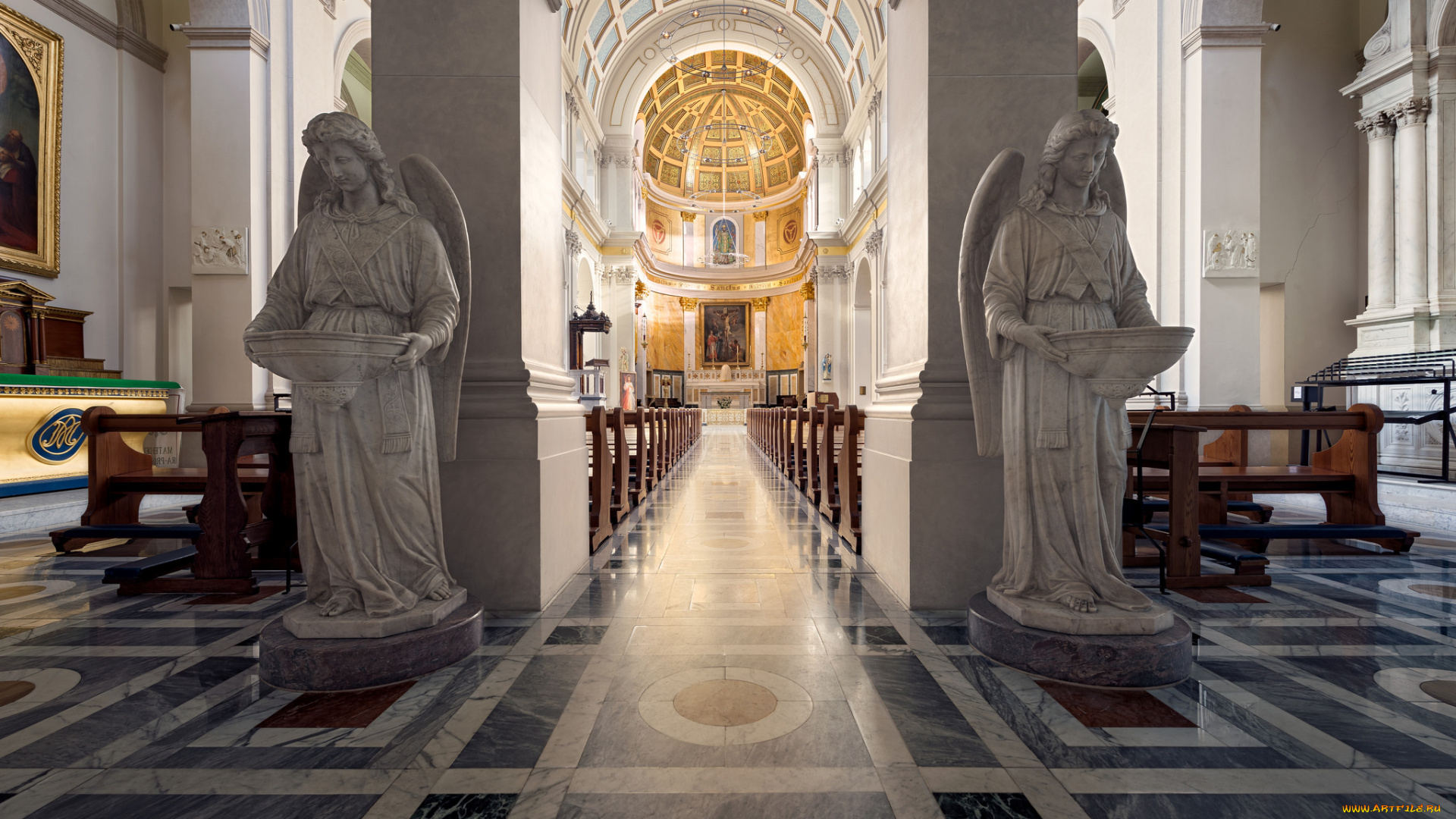 интерьер, убранство, , роспись, храма, статуи