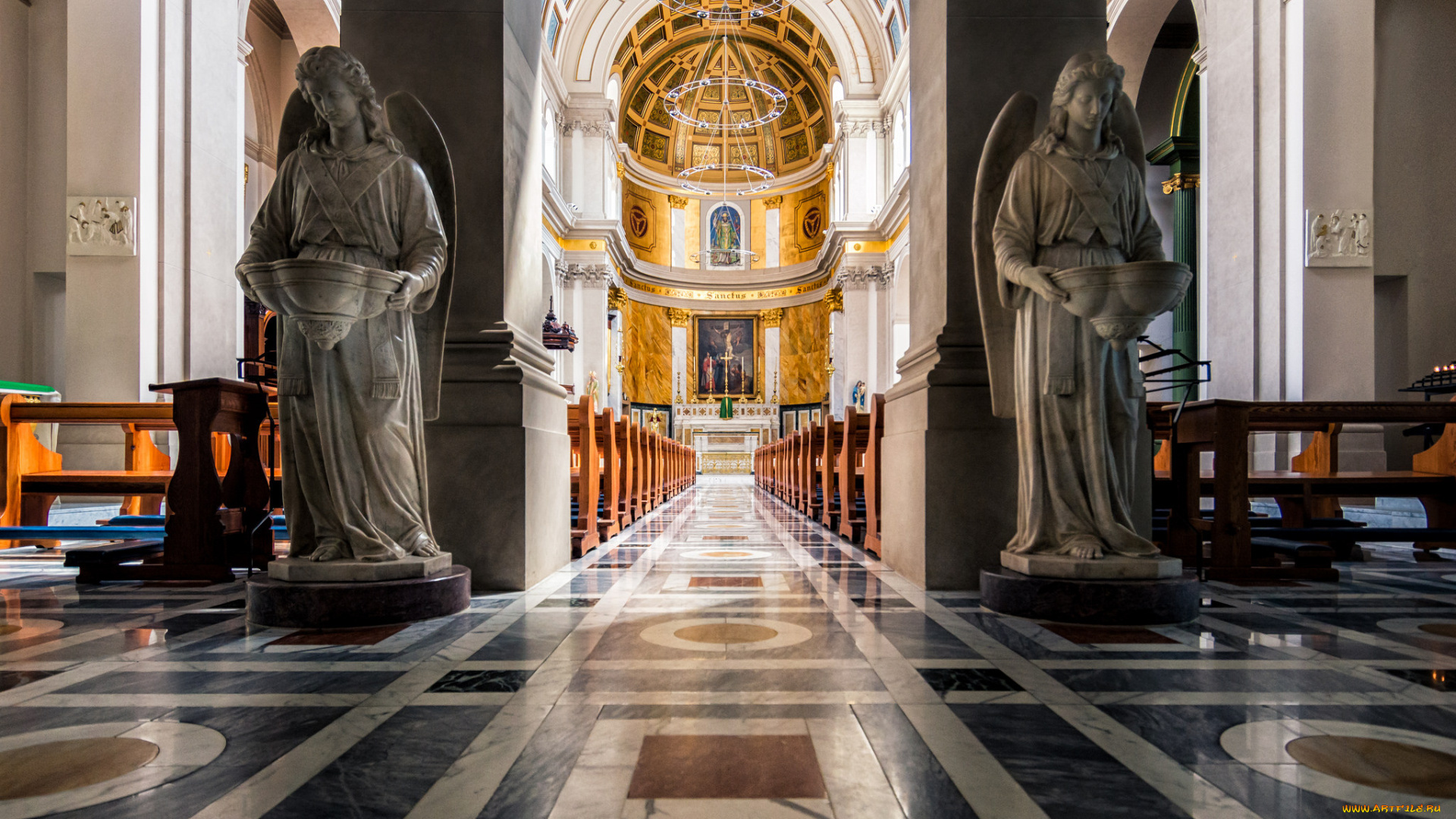 интерьер, убранство, , роспись, храма, статуи