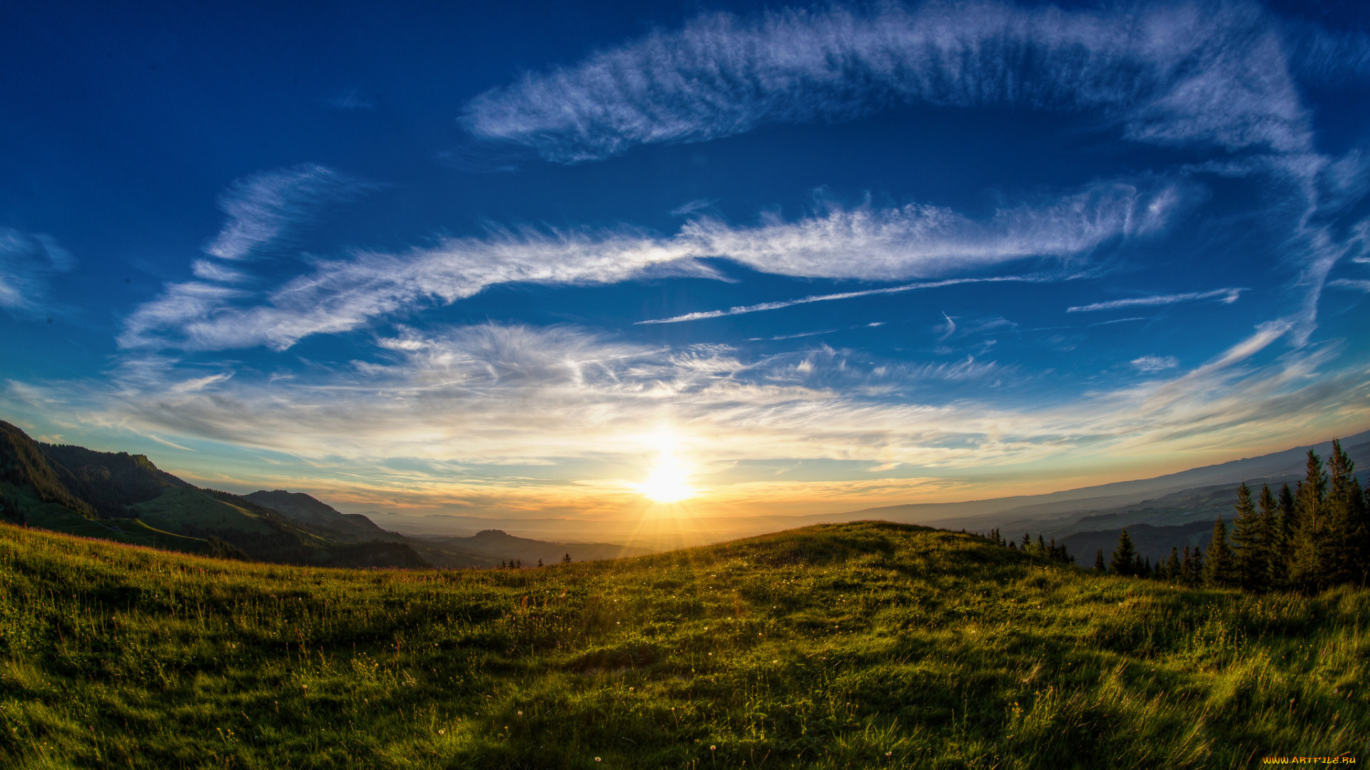 природа, восходы, закаты, простор