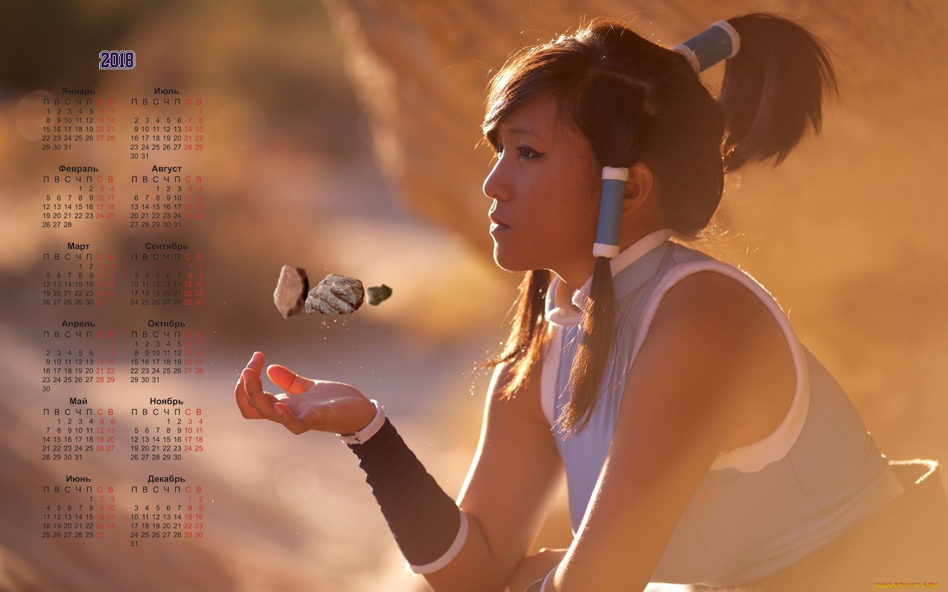 календари, девушки, профиль, камешки
