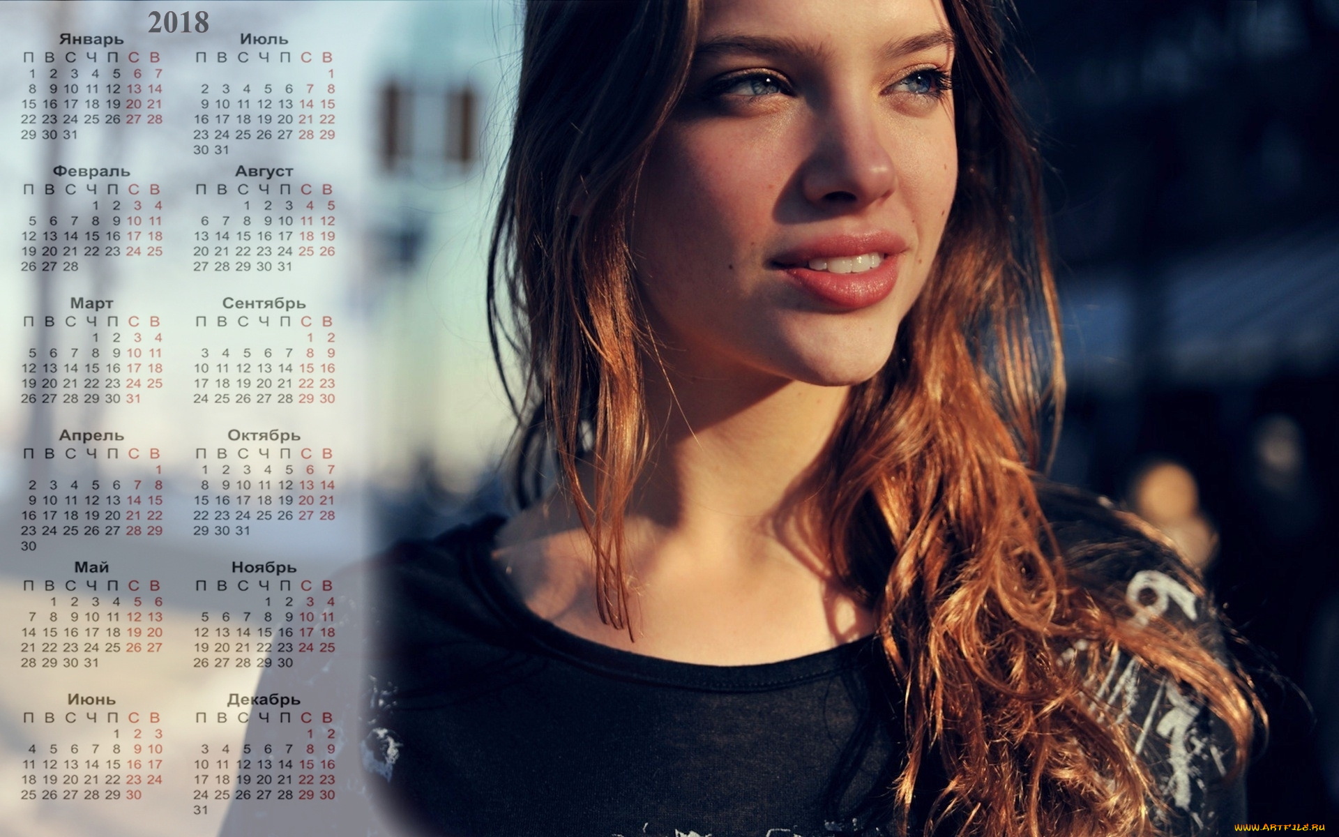 календари, девушки, взгляд