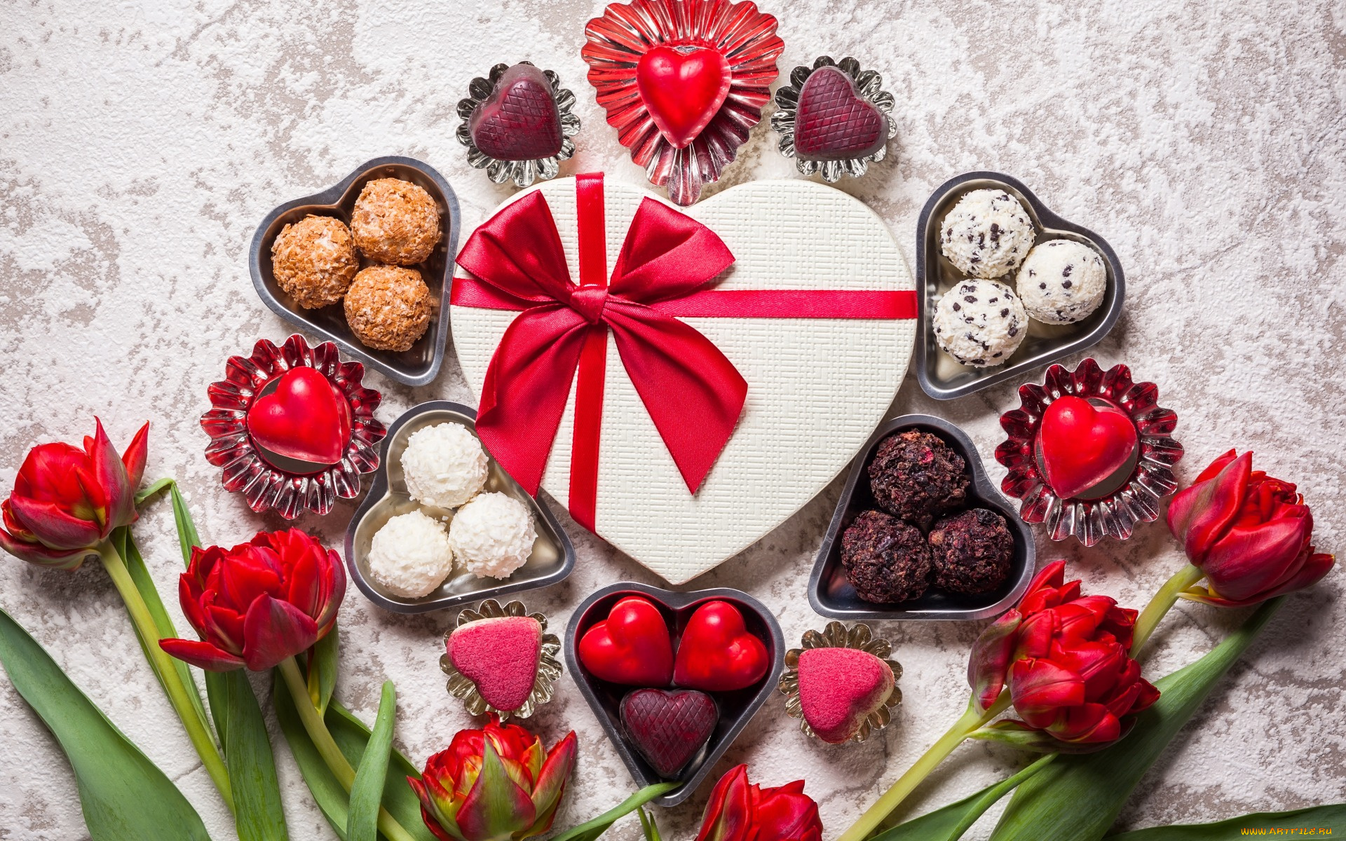 праздничные, день, святого, валентина, , сердечки, , любовь, hearts, chocolate, gift, romantic, sweet, valentine`s, day, love, конфеты