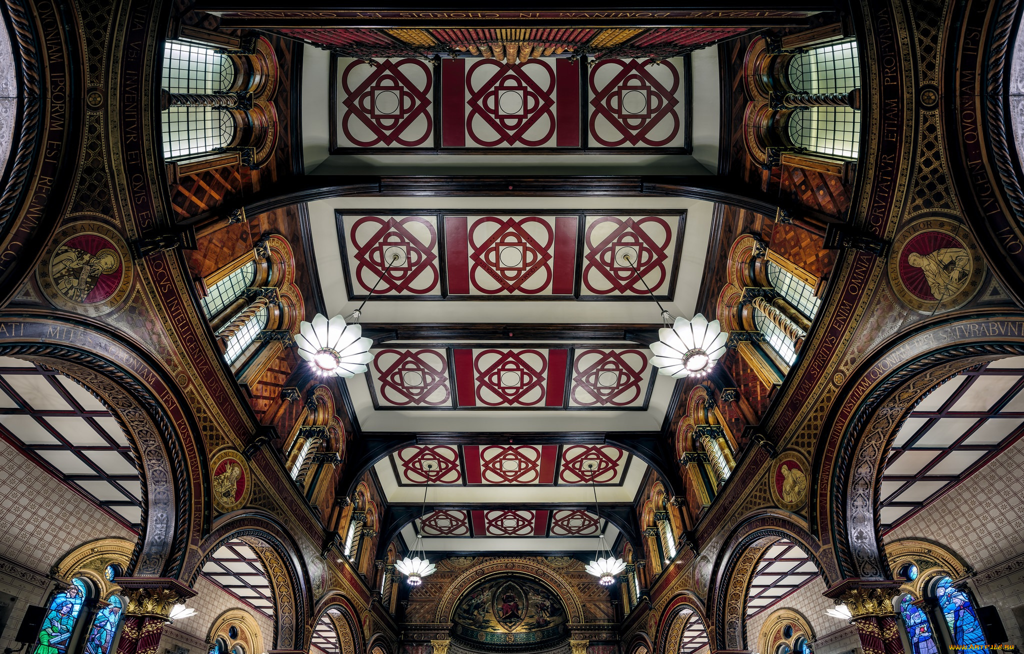 интерьер, убранство, , роспись, храма, потолок