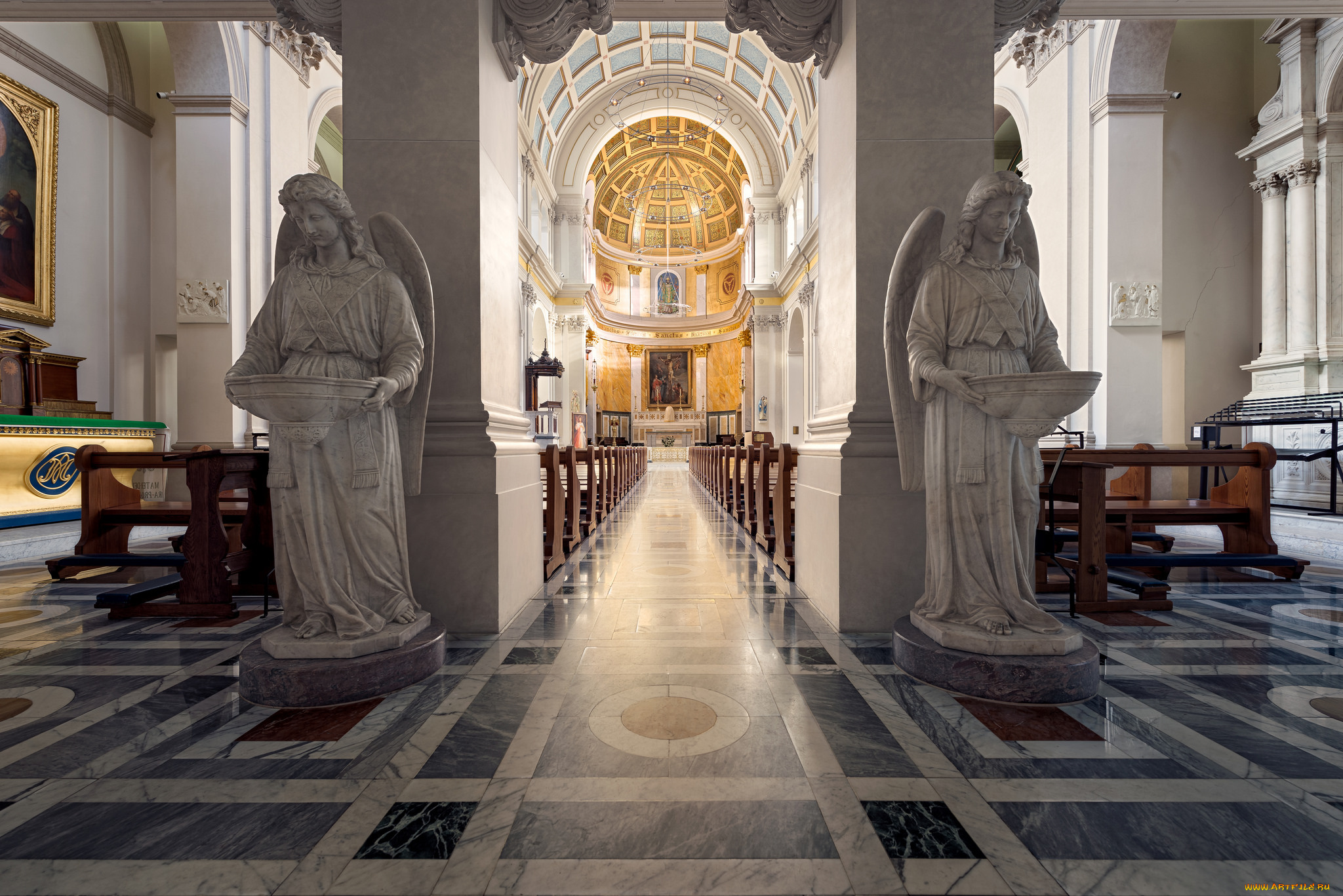 интерьер, убранство, , роспись, храма, статуи