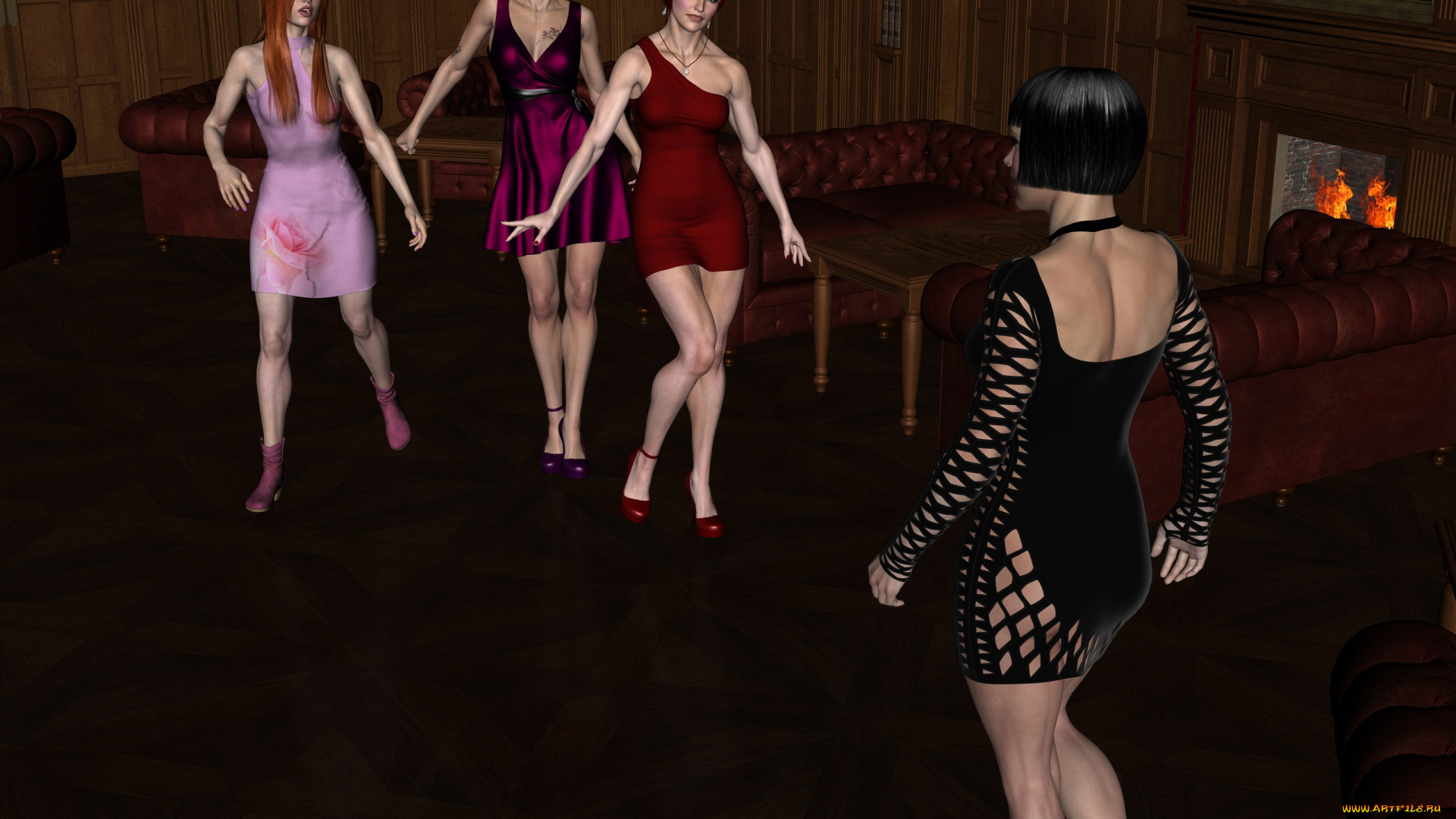 3д, графика, люди, , people, фон, взгляд, девушки