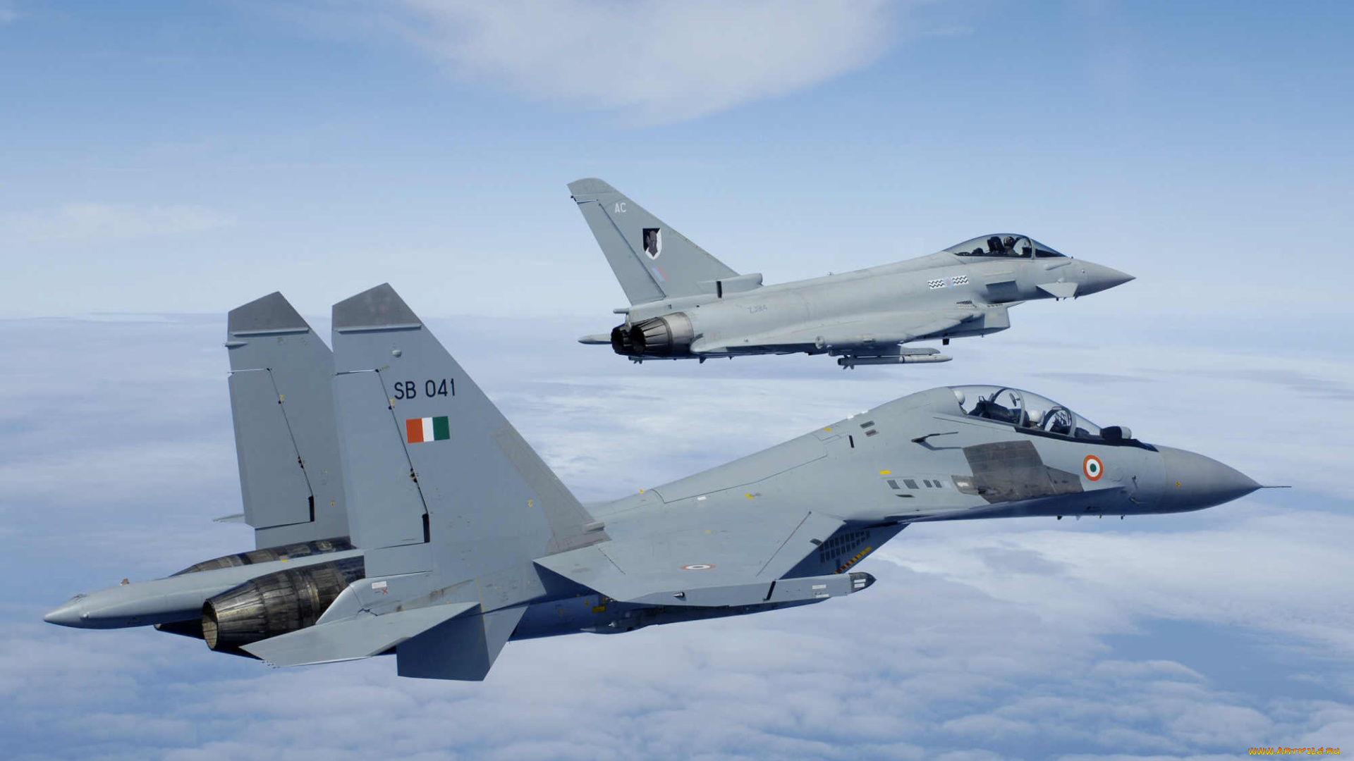 eurofighter, typhoon, , су-30мки, авиация, боевые, самолёты, eurofighter, typhoon, ввс, индии, sukhoi, su-30mki
