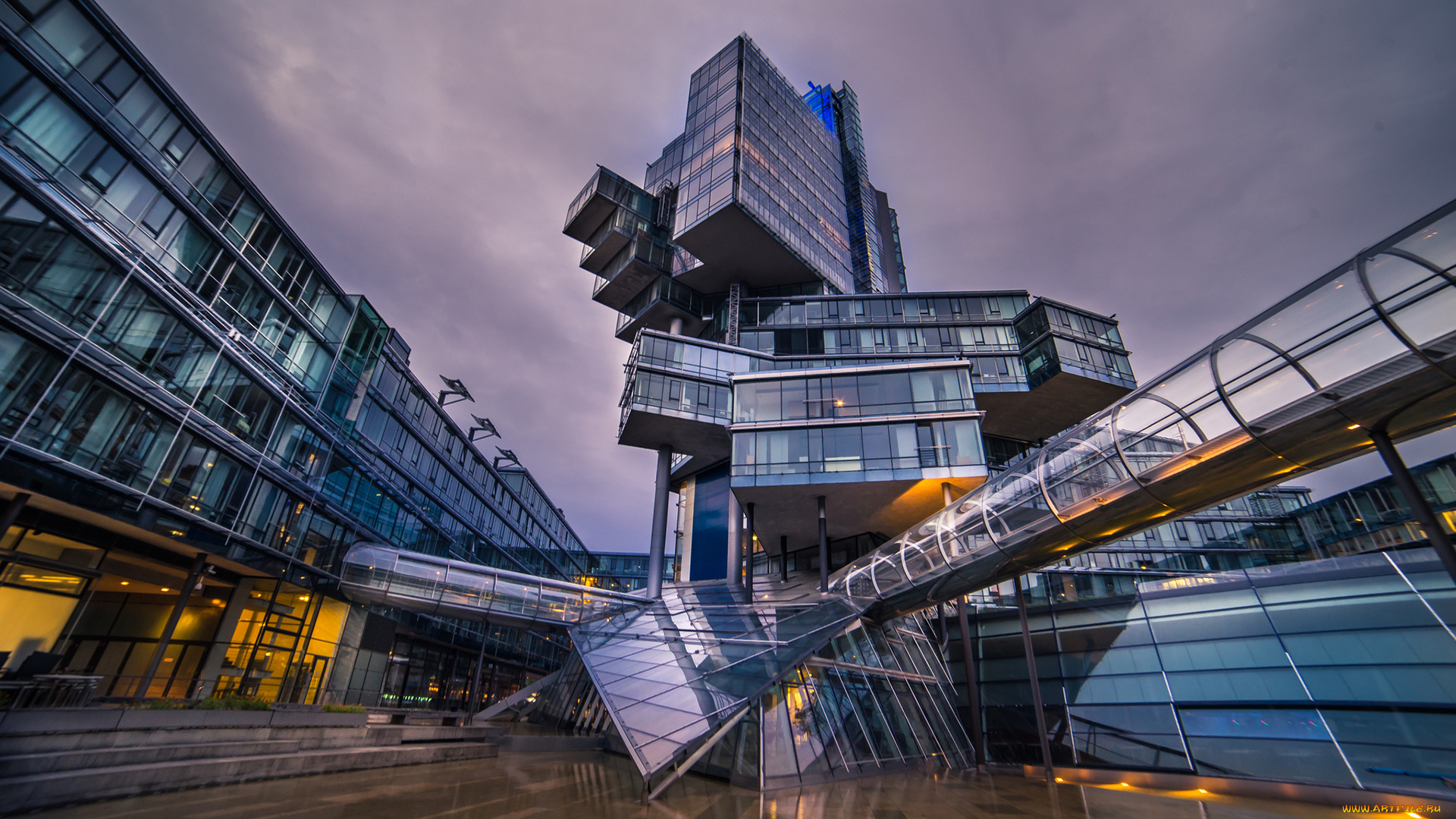 hanover, germany, города, -, здания, , дома, германия, ганновер, фары, небоскреб, городской, пейзаж, современные, здания, архитектура, стекло, трубы, город