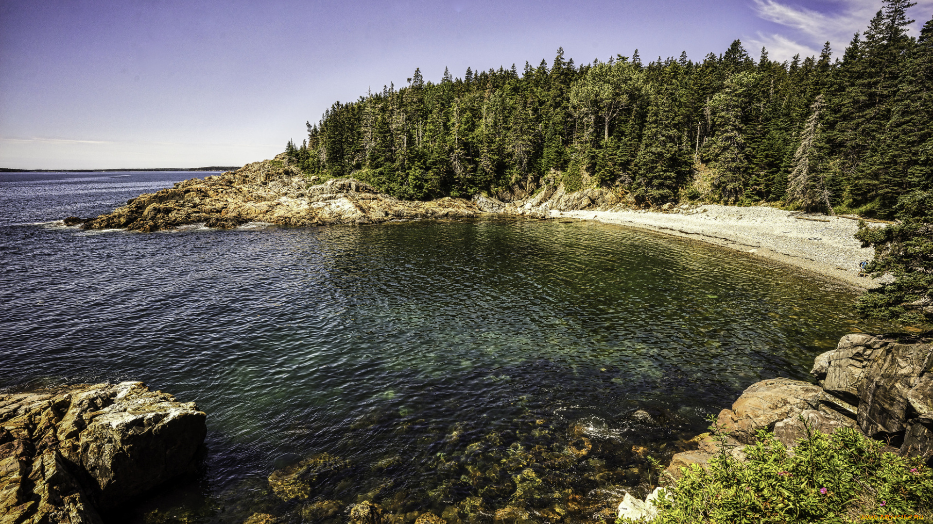 природа, побережье, простор