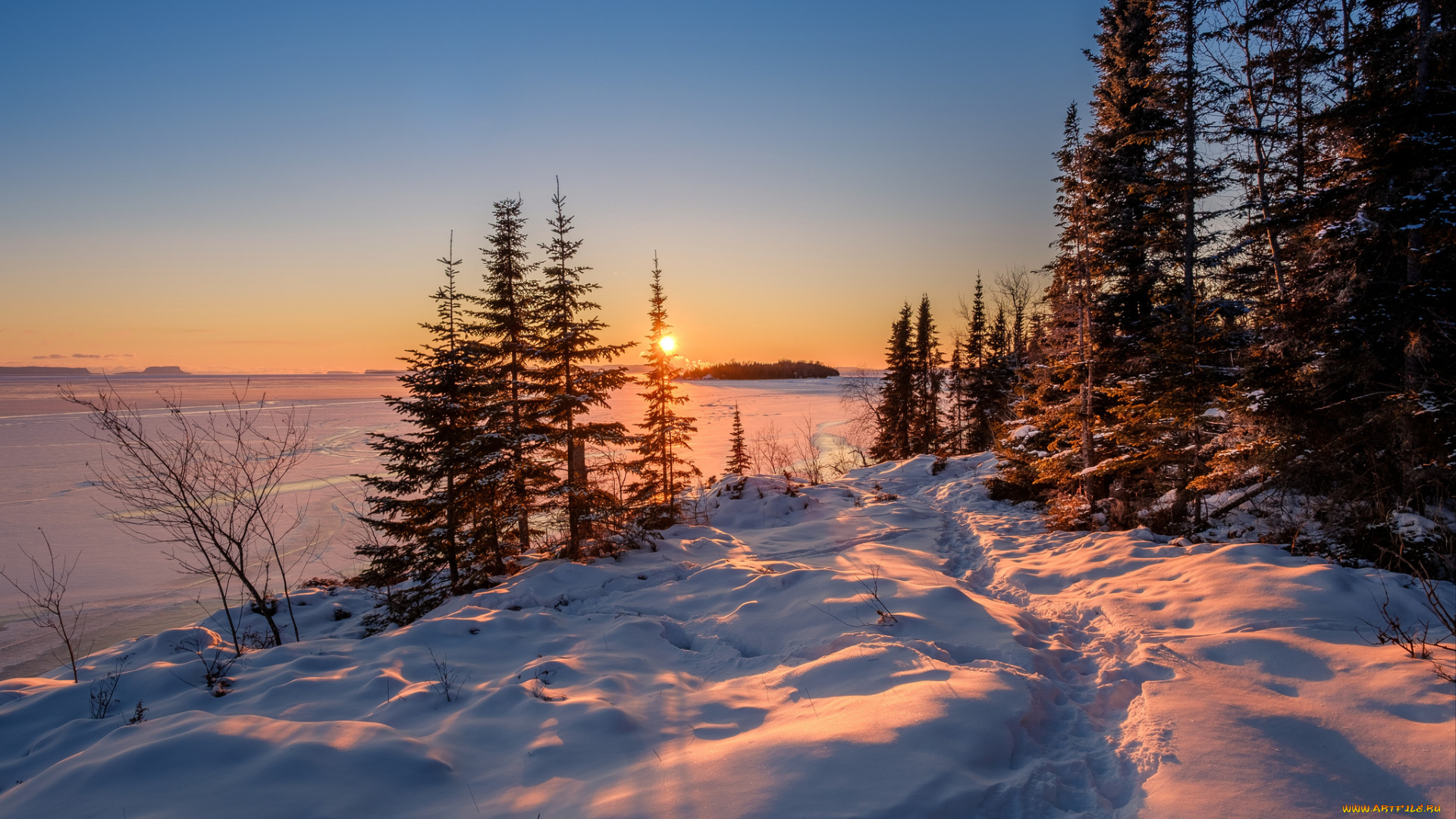 природа, зима, простор