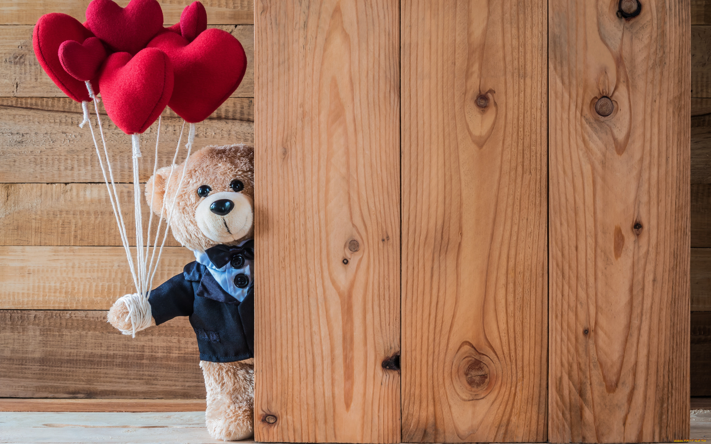 праздничные, мягкие, игрушки, cute, gift, valentine's, day, teddy, romantic, wood, медведь, сердечки, red, love, bear, heart, сердце, игрушка, любовь