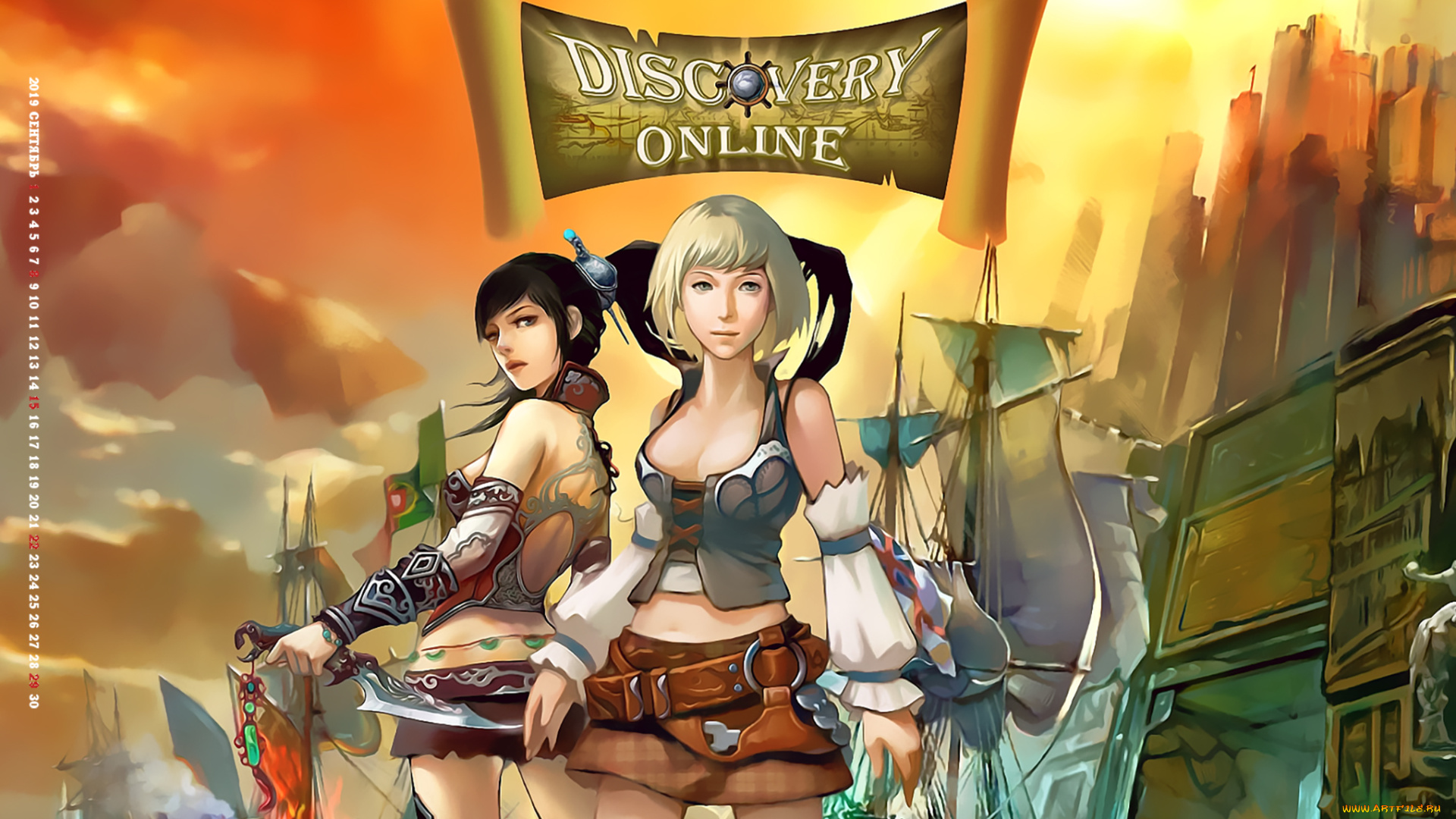 календари, видеоигры, девушка, двое, оружие, calendar, 2019