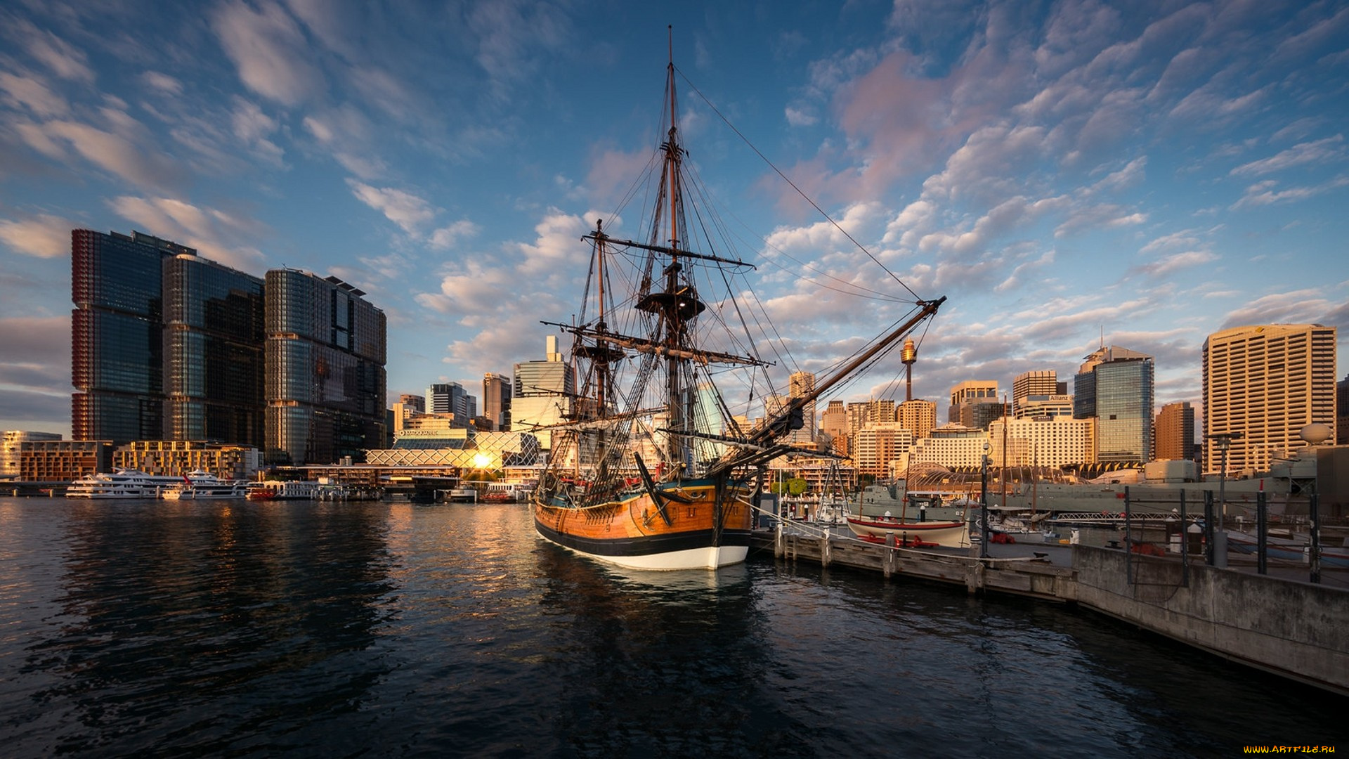 корабли, парусники, паруса, мачты