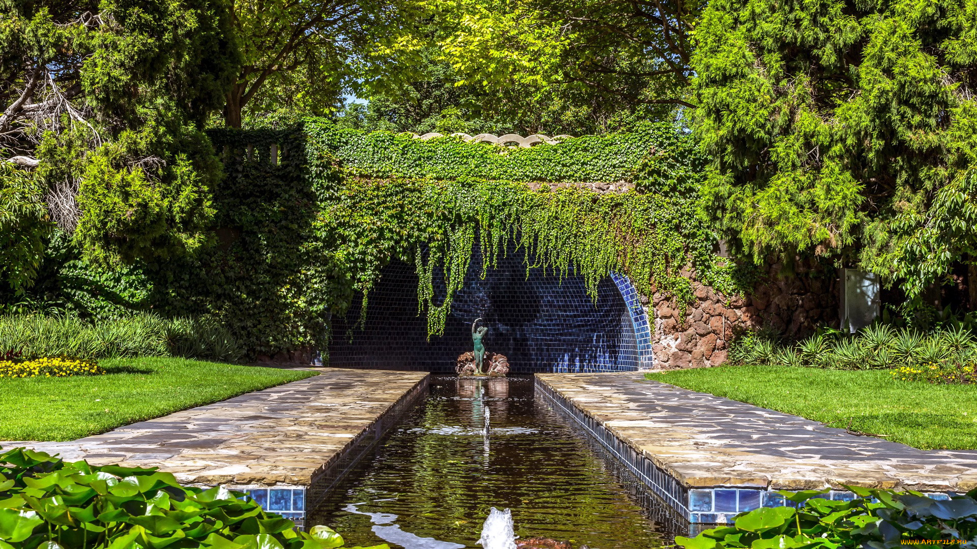 природа, парк, фонтан