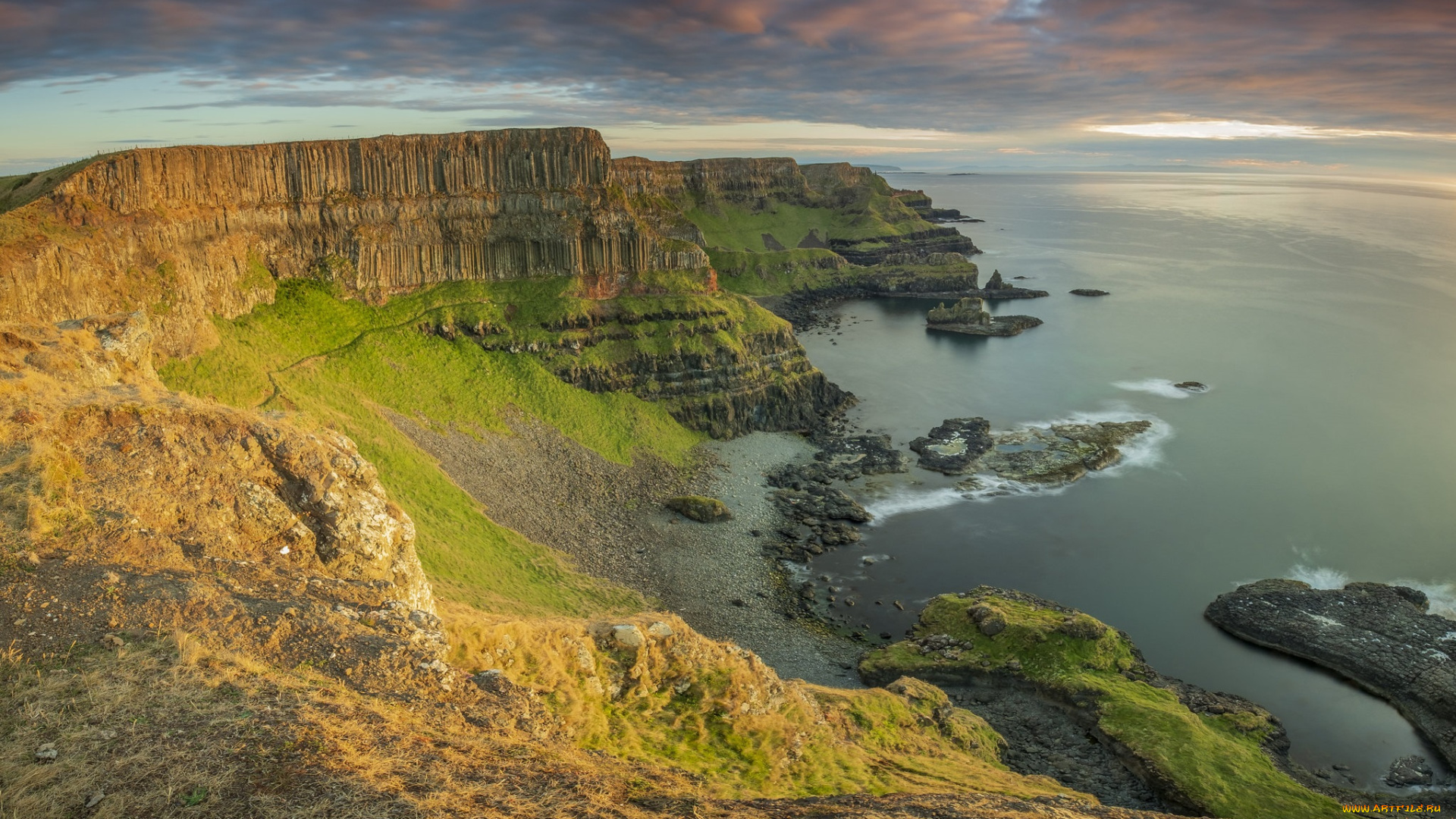 природа, побережье, простор