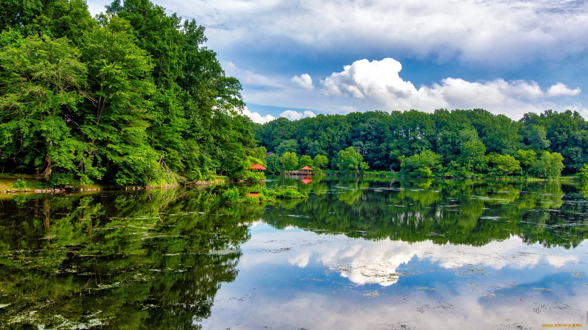 природа, реки, озера, отражение, озеро