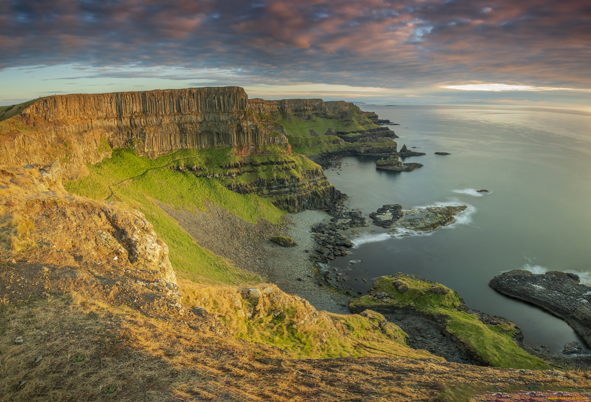 природа, побережье, простор