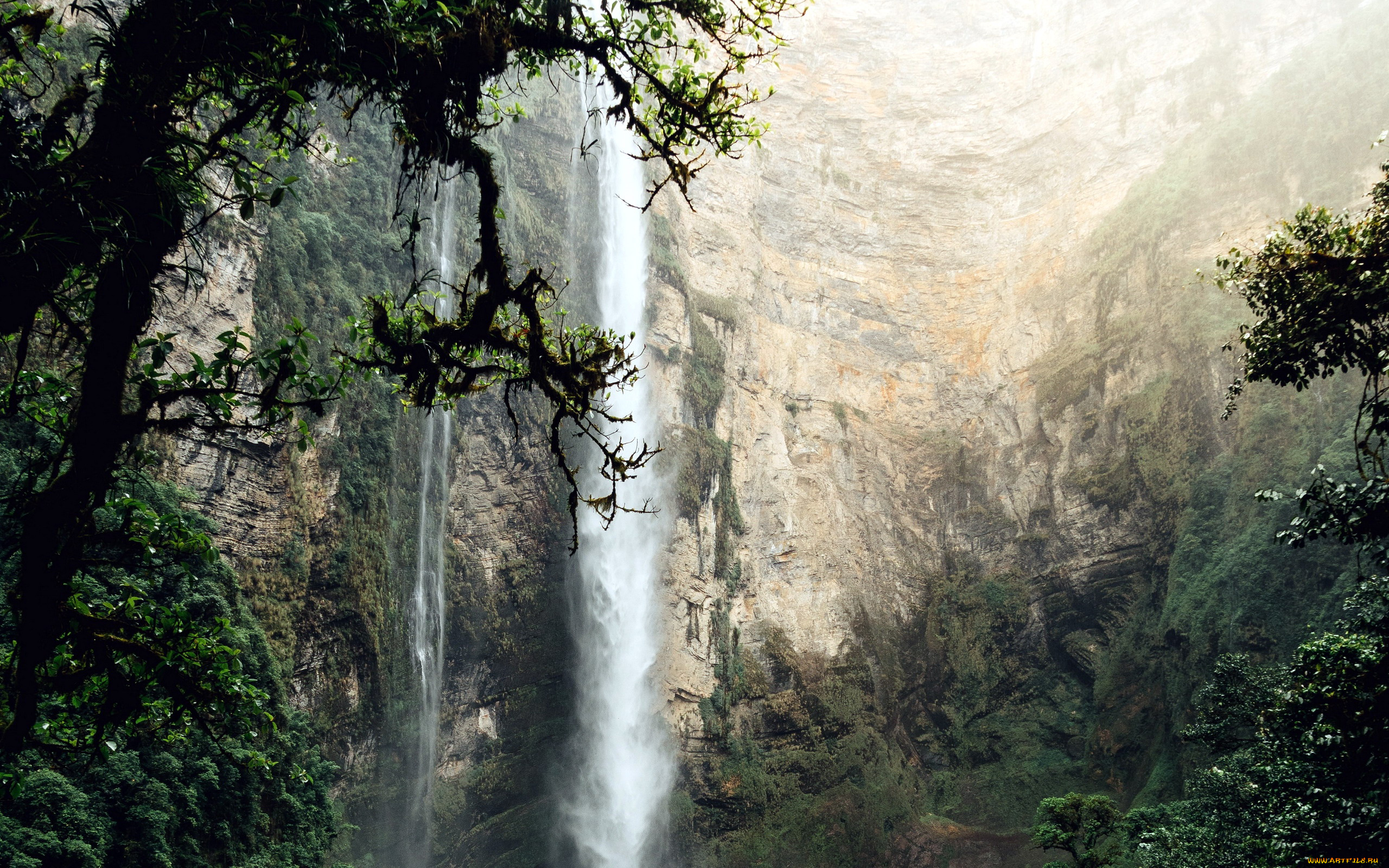 природа, водопады, вода, водопад, поток