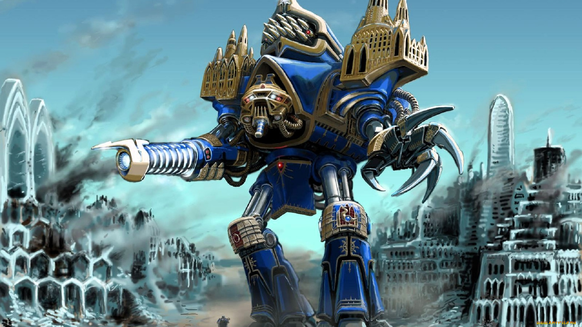 видео, игры, warhammer, 40k, робот, оружие, дома