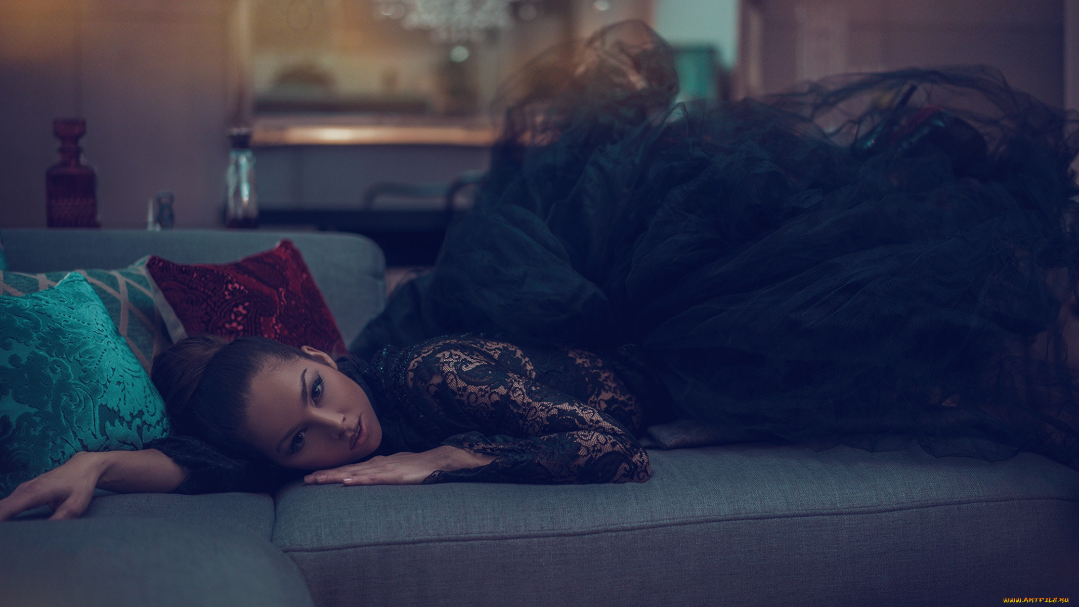 девушки, -, брюнетки, , шатенки, девушка, модель, брюнетка, макияж, красотка, платье, чёрный