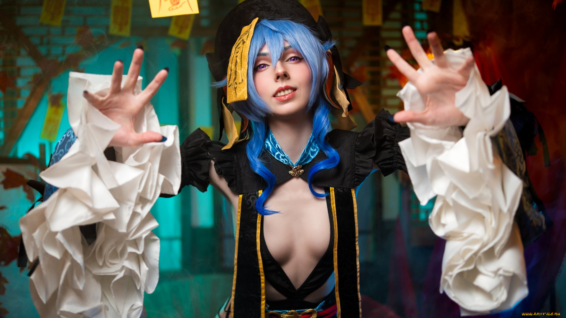 девушки, victoria, lirell, образ, косплей, наряд, костюм, рукава, бумажки