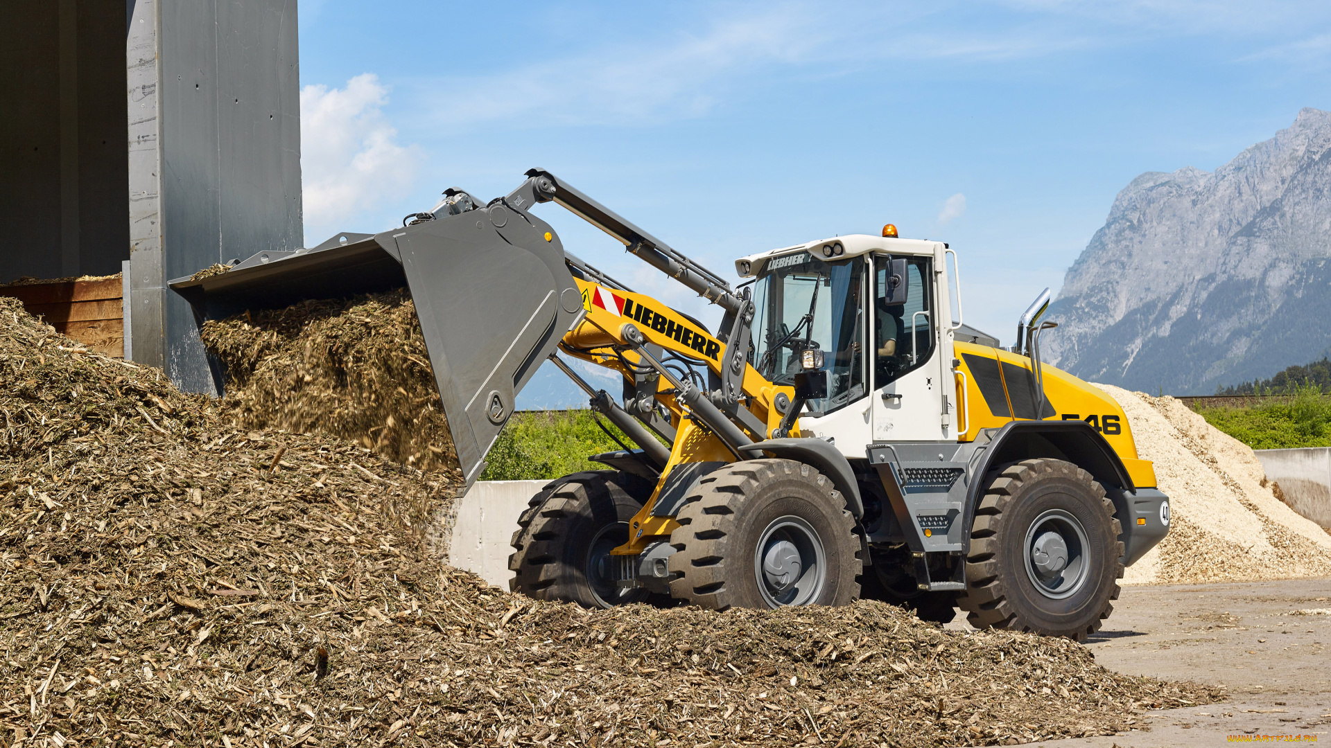 техника, фронтальные, погрузчики, liebherr