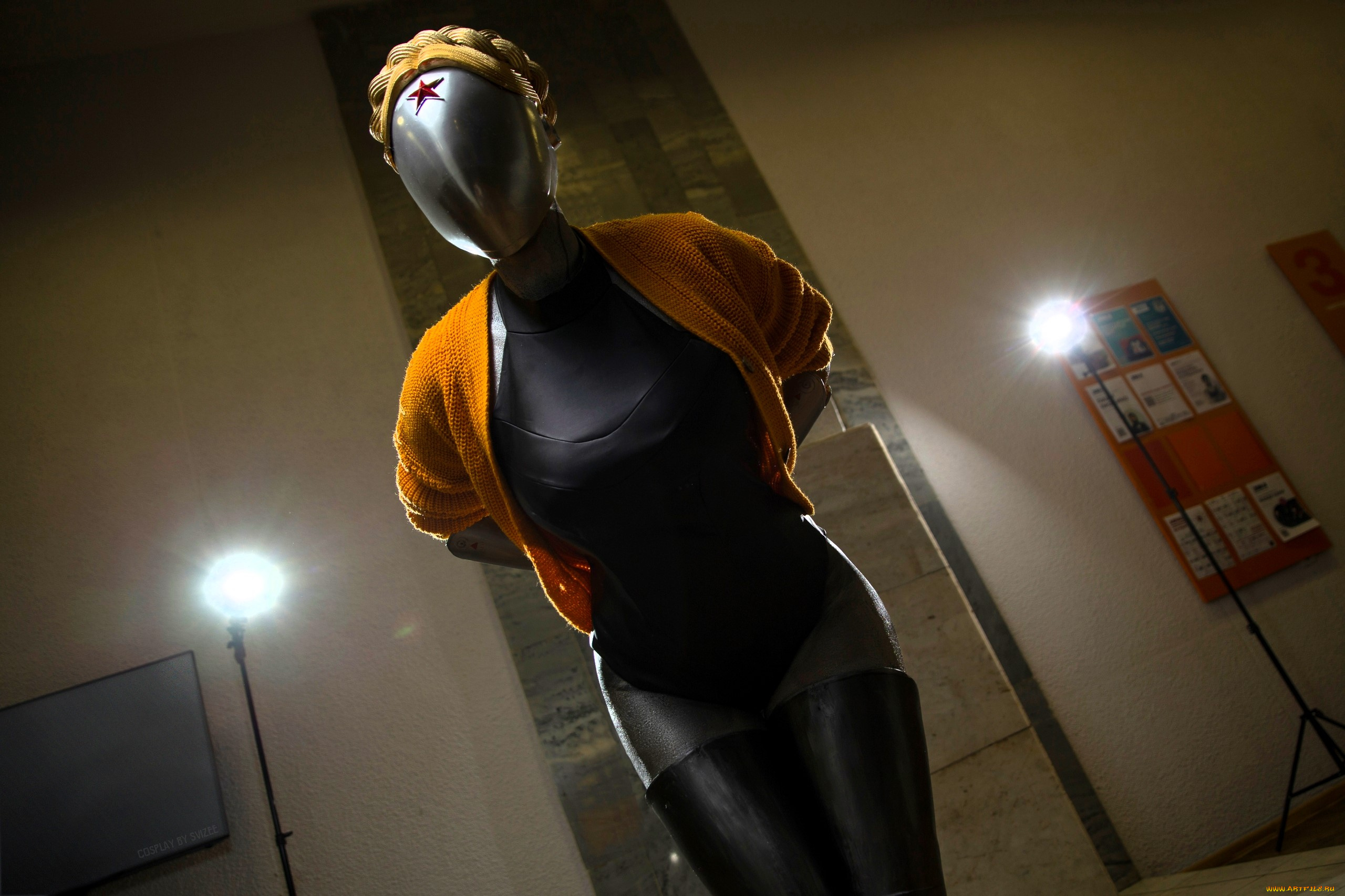 девушки, анастасия, волкова, , svizee, образ, косплей, наряд, костюм, киборг, коса, кофта, боди