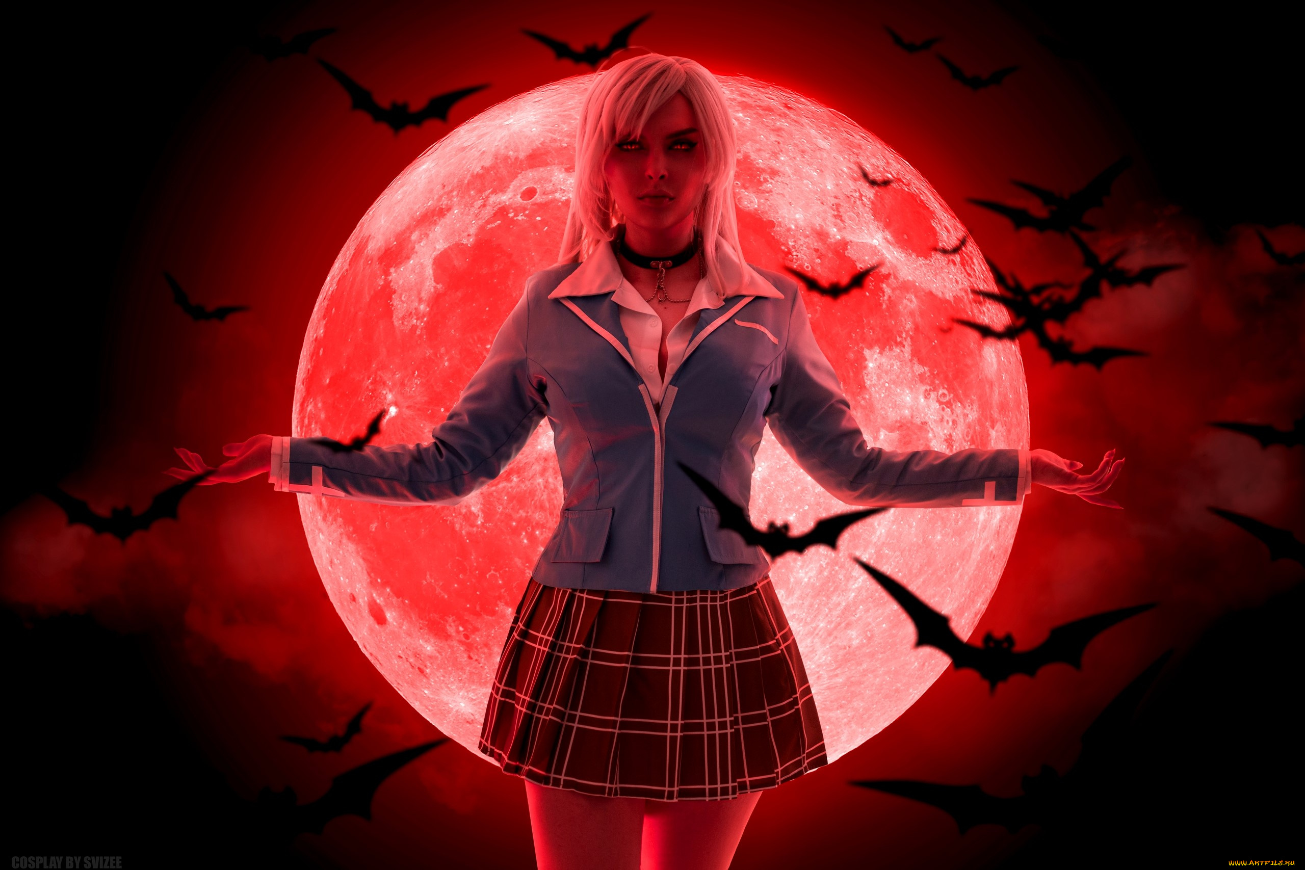 девушки, анастасия, волкова, , svizee, образ, косплей, наряд, костюм, луна, летучие, мыши